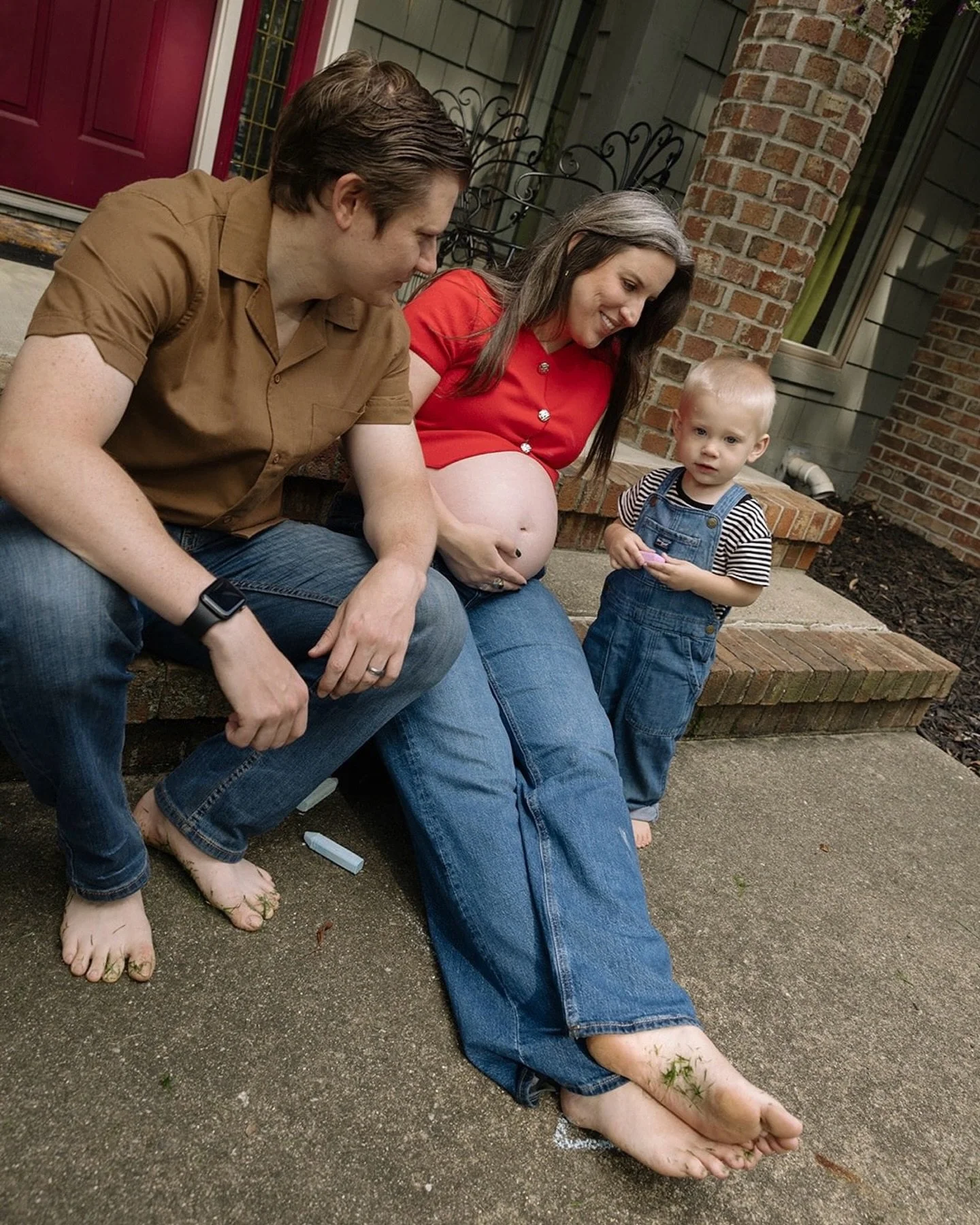 Really love to snap a few frames in front of the place you call home, especially when the door will be swinging open soon to welcome a new bebe. 
.
.
.
.
.
at home family photos, Indianapolis film photographer,  35mm family photography, maternity out