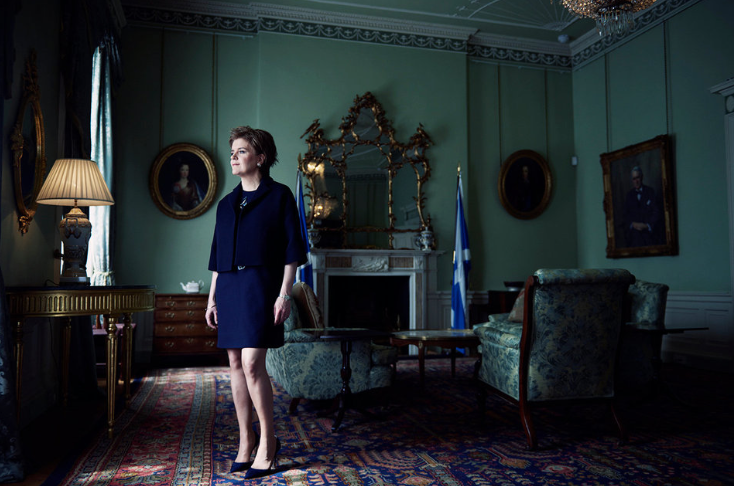 Hair and Makeup for Nicola Sturgeon at Bute House for British Vogue's 'Power Hair' Feature