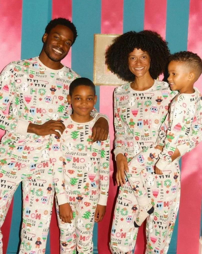 George at Asda Christmas Campaign - family in colourful pyjamas