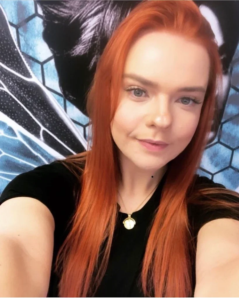 Red head with freshly coloured hair by Julie Mcguire. expert hair colouring in leith