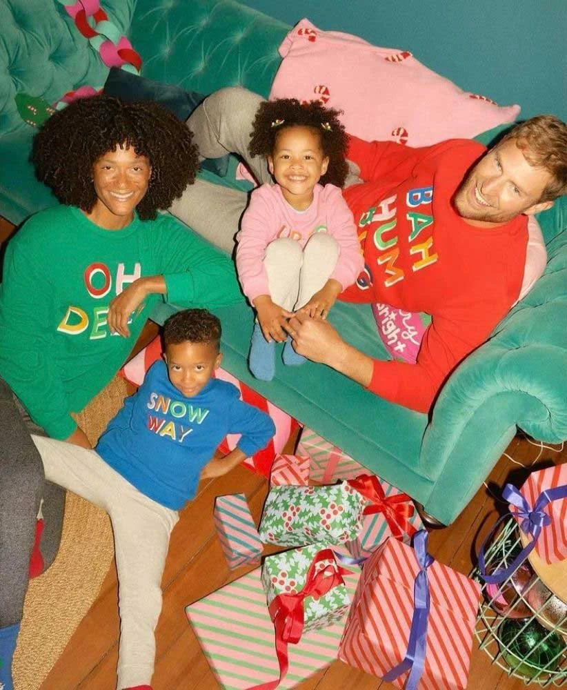 George at Asda Christmas Campaign - family in colourful pyjamas