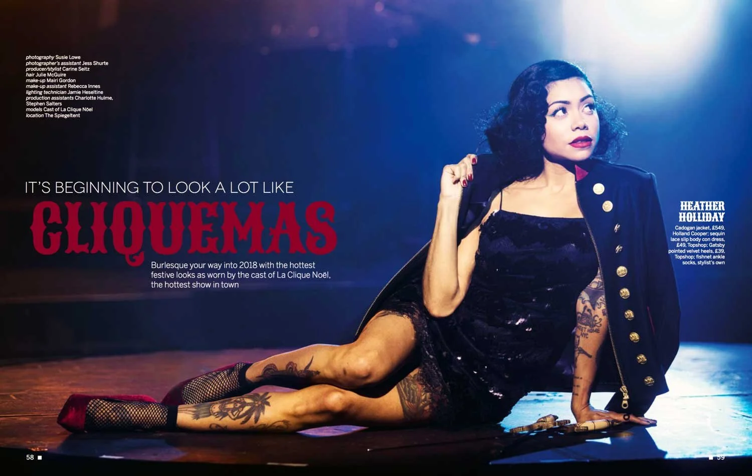 Shoot for I-on Magazine with circus performers La Clique - starring Heather Holliday
