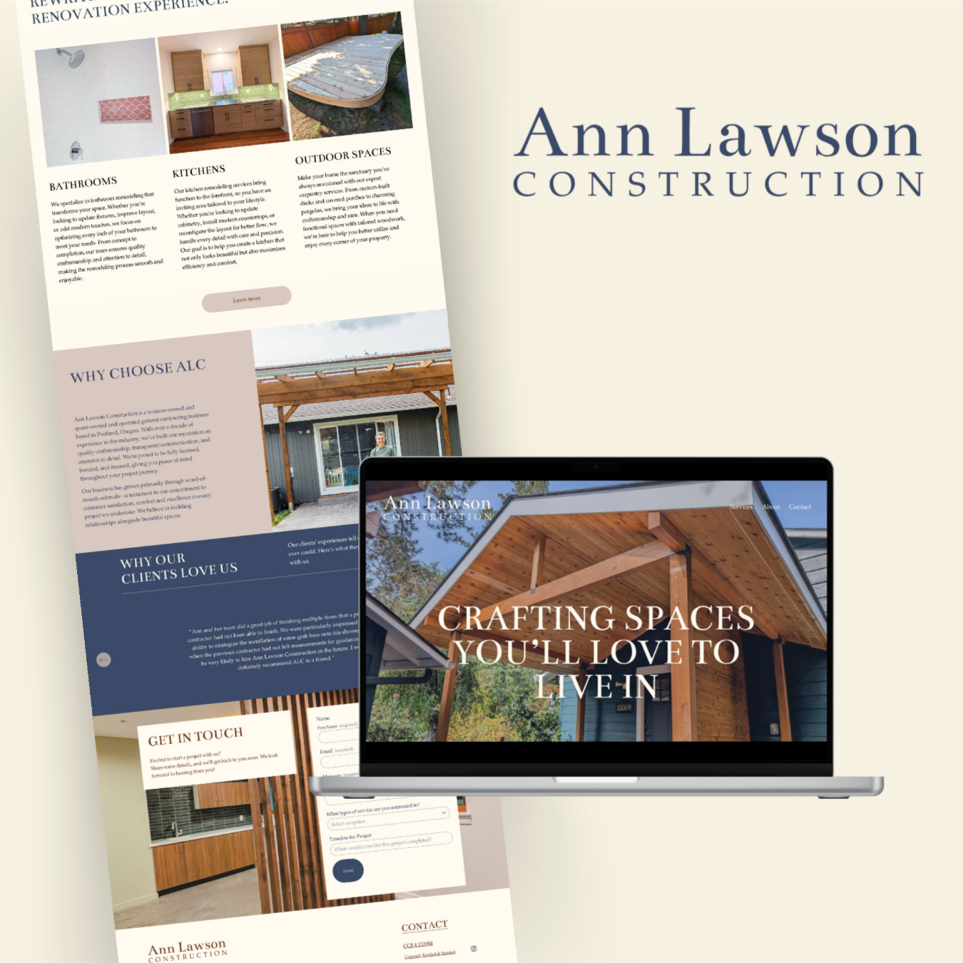Client Story: Ann Lawson Construction and Unlock Collective: a behind-the-scenes website refresh