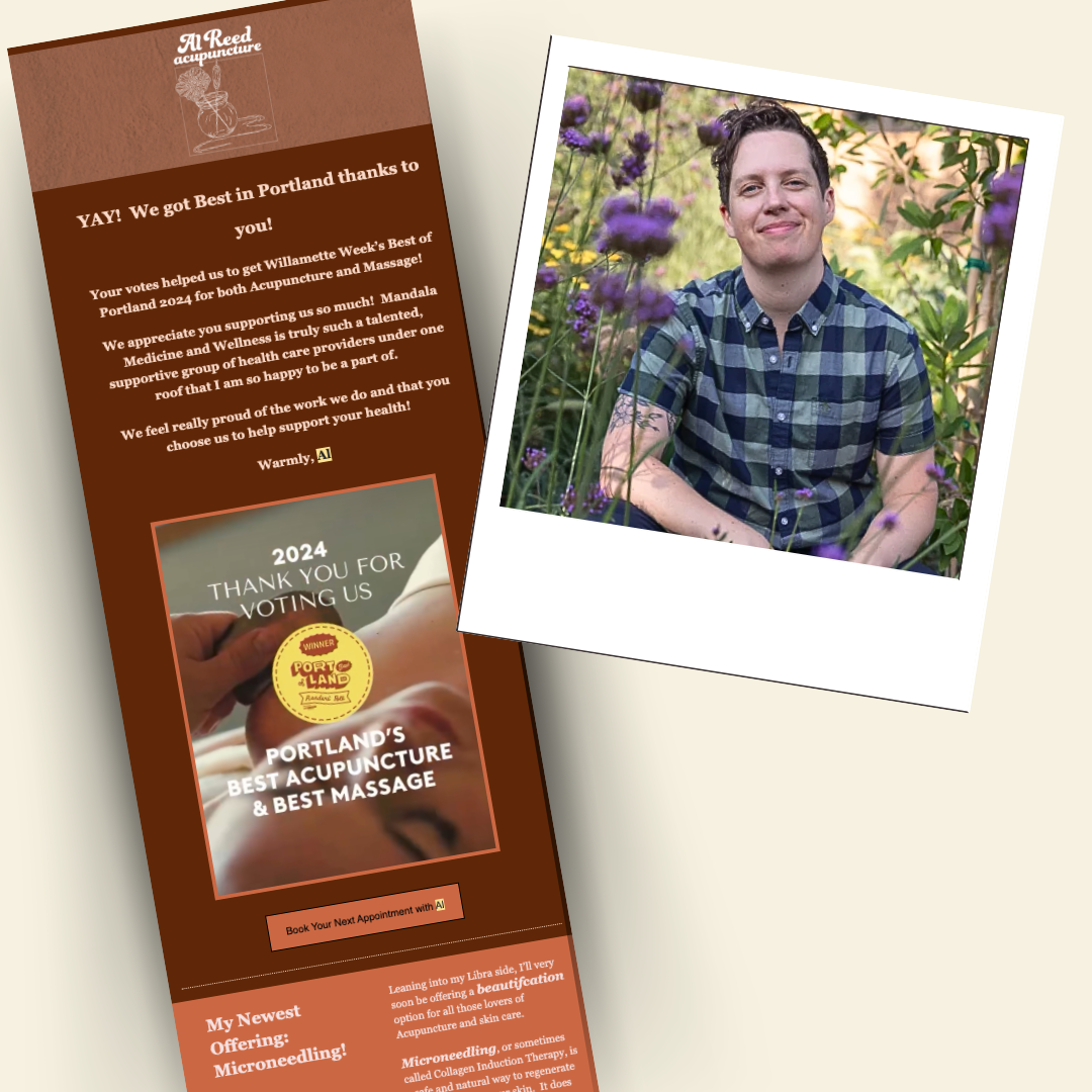 Client Story: The Queer Acupuncturist healing Portlanders with holistic care (And how we helped them increase their client bookings by 40%)