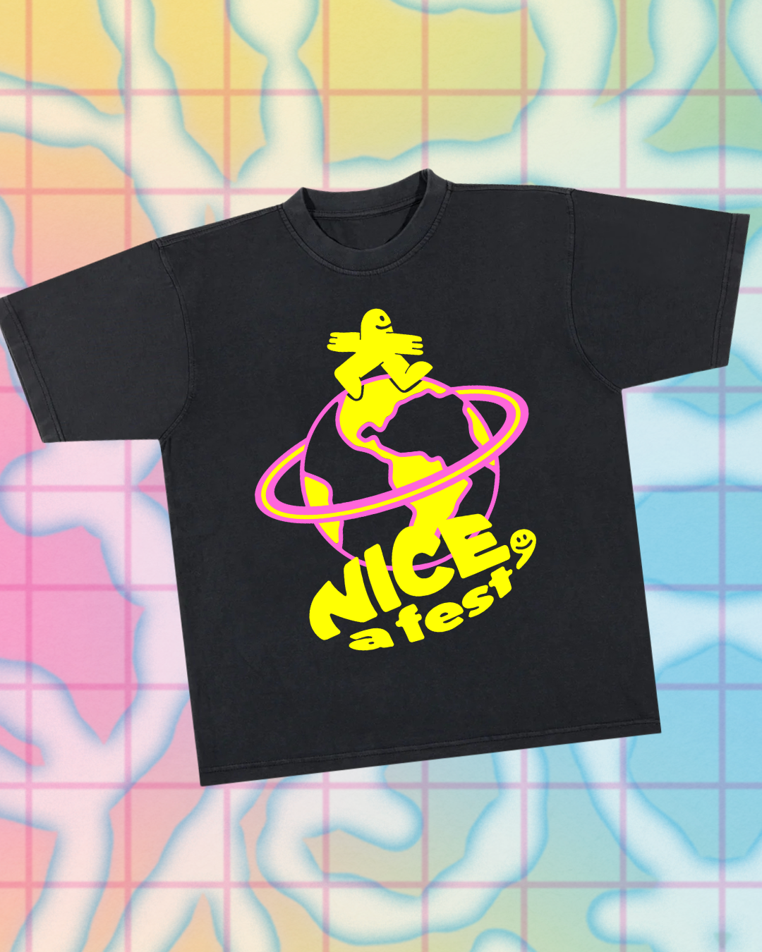 BLACK NICE WORLD TEE