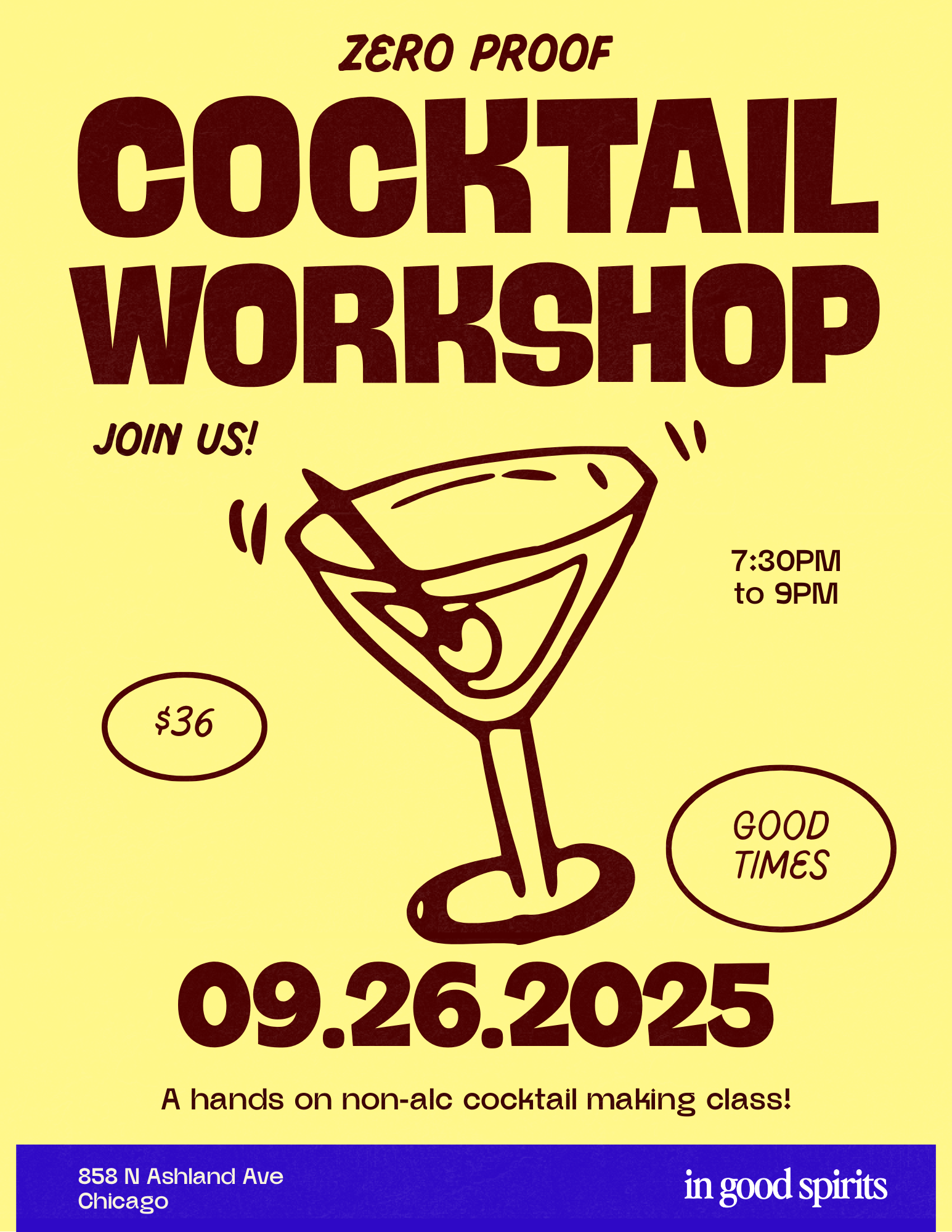 Zero Proof Cocktail Workshop