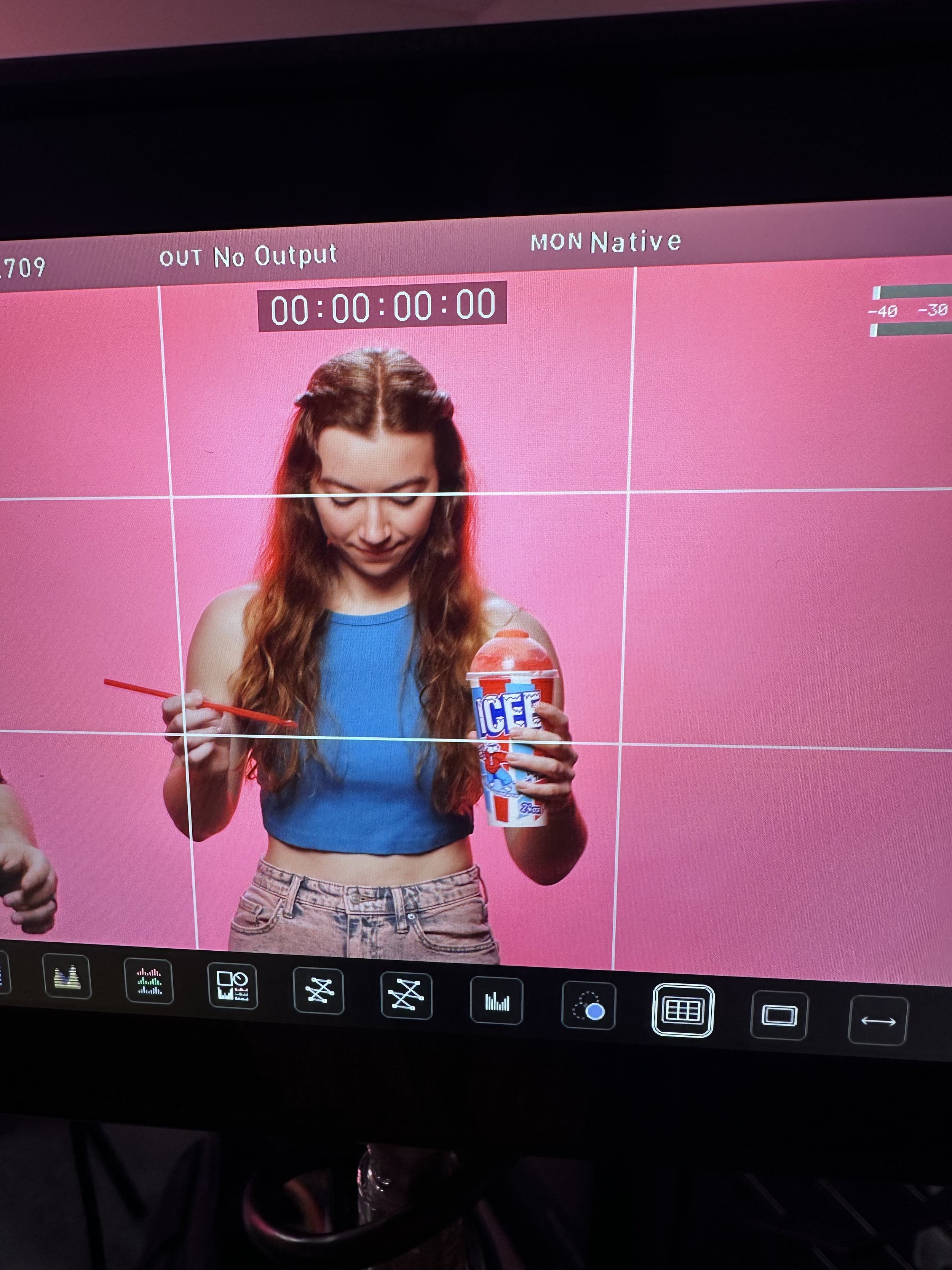 A BTS shot from a recent commercial shoot for ICEE! I got to try so many flavors on set, my personal favorite was the blackberry lemonade!