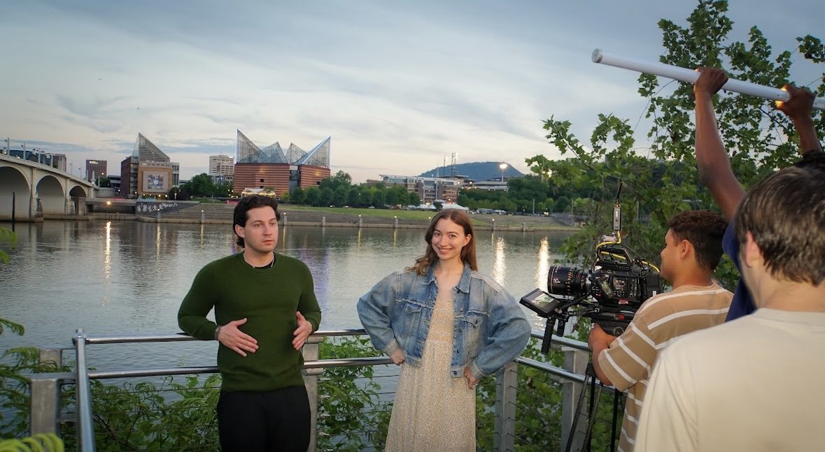 And another little BTS image because look at that view (and I'm not talking about me)!