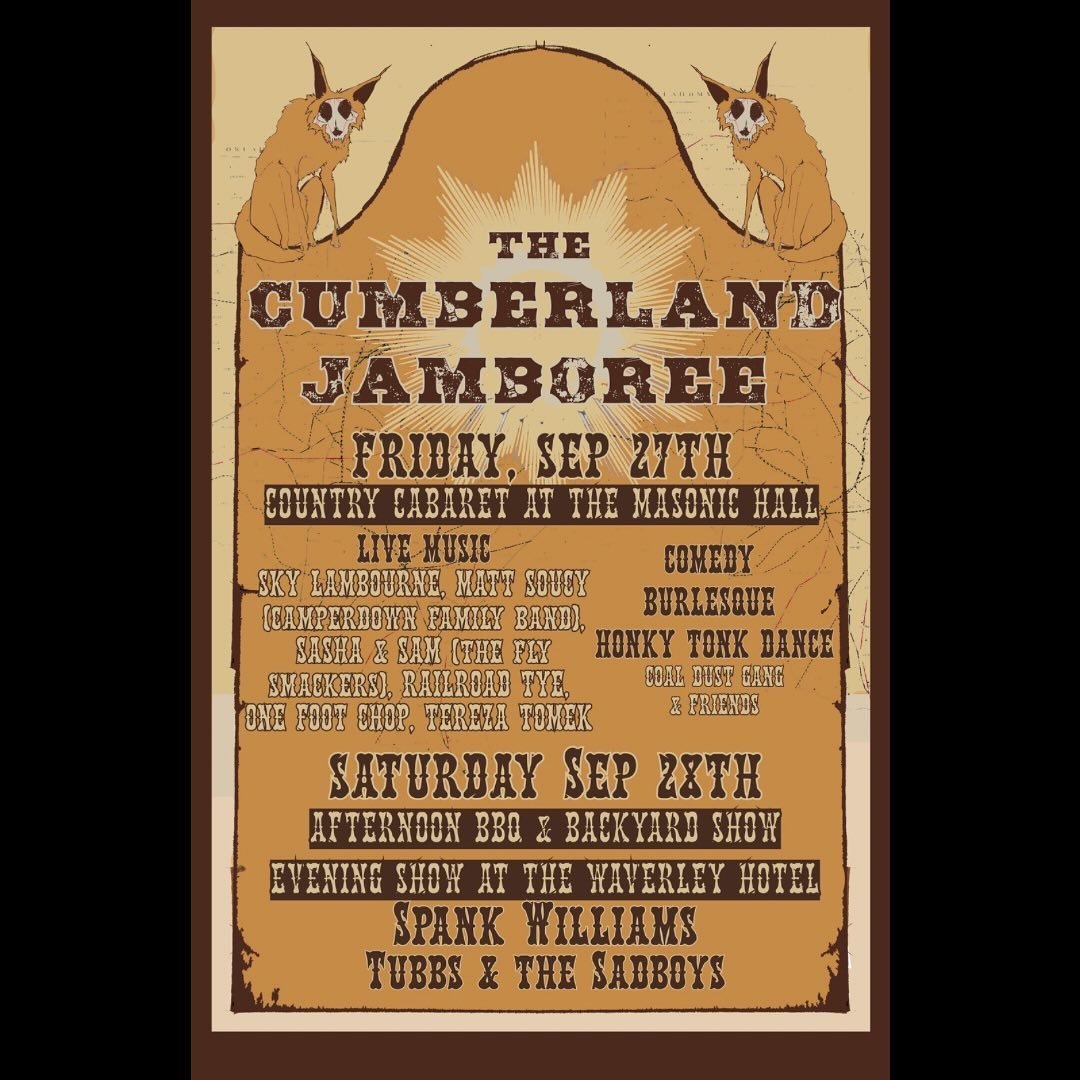 Our next show is gonna be a ripper. We&rsquo;ll be honky tonkin&rsquo; the night away with all our buds at the Cumberland Jamboree. Tickets in bio.

#honkytonk #outlawcountry #cumberlandbc