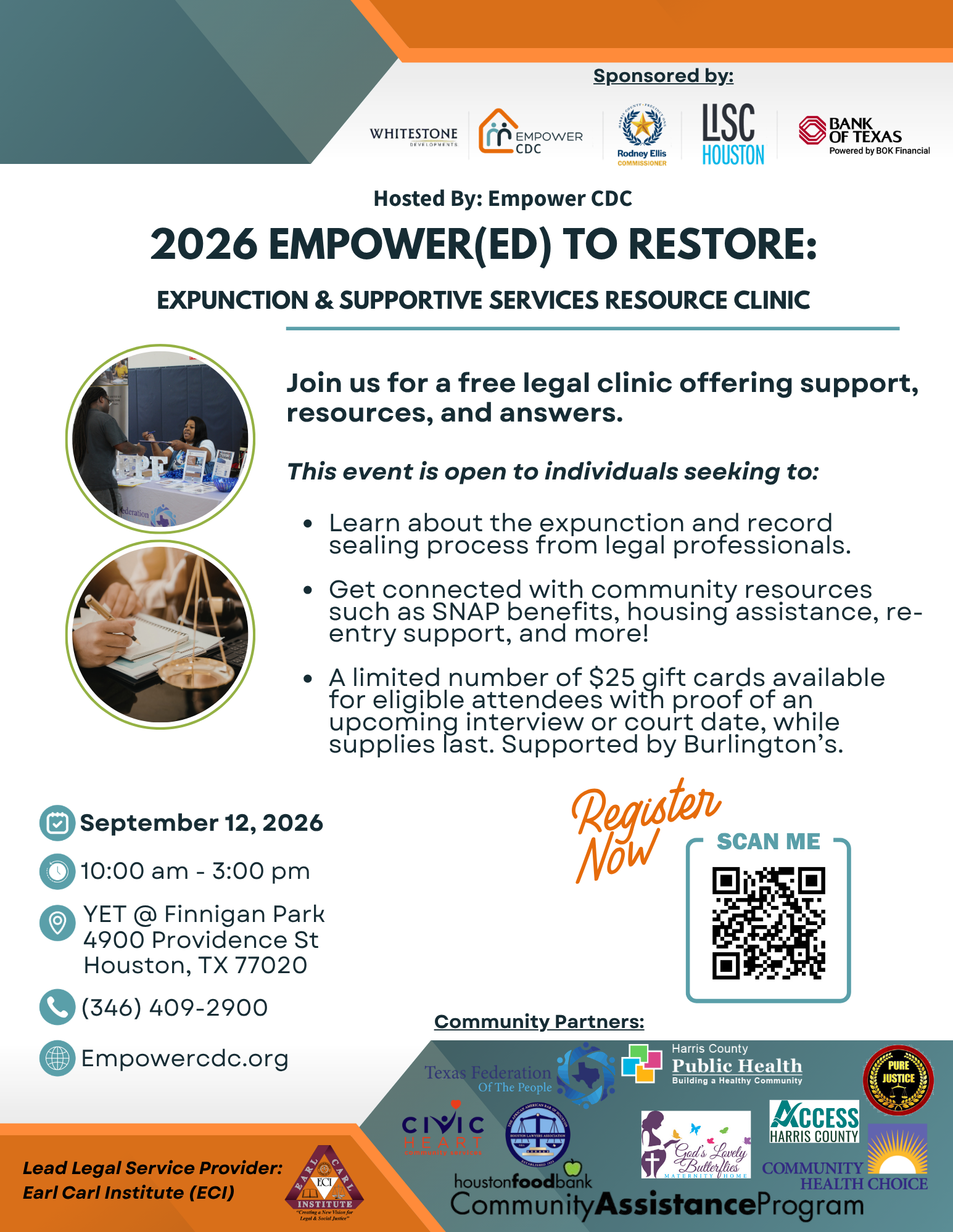 2026 Empower(ED) to Restore: Expunction and Resource Clinic (Volunteer Attorney’s)