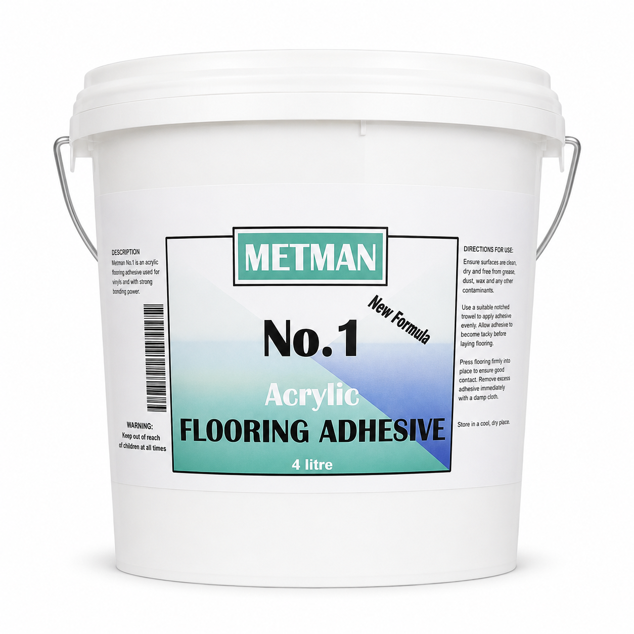 METMAN No.1 Acrylic Flooring Adhesive, 4 liters and 10 litres