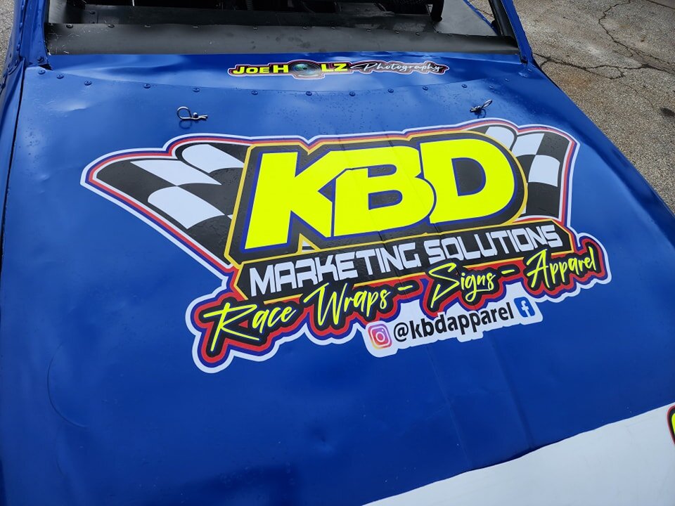 Good old fashioned 2 tone paint job... we added the sponsors and numbers with fluorescent overlays

 #doorcountywi #dirtrackracing #racing #sturgeonbaywi #racewraps #vinylgraphics