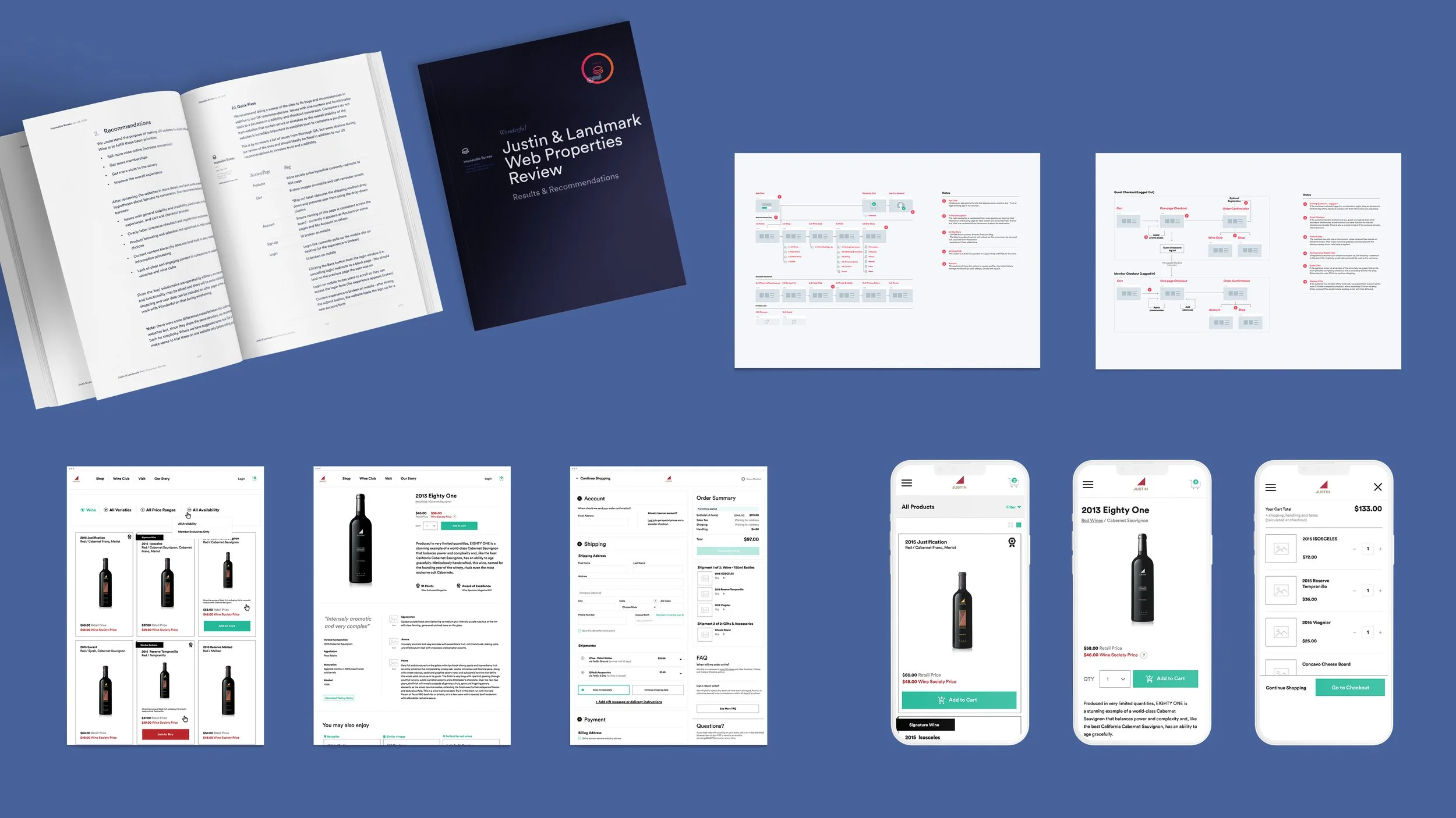 JUSTIN Wine UX Strategy