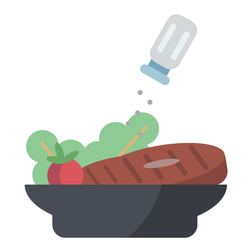 Icon that represents fresh ingredients for every menu item.
