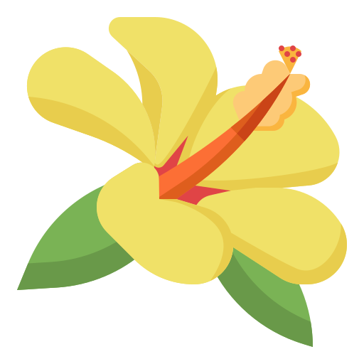 Tropical Hibiscus icon image to represent Hawaiian culture and vibe.