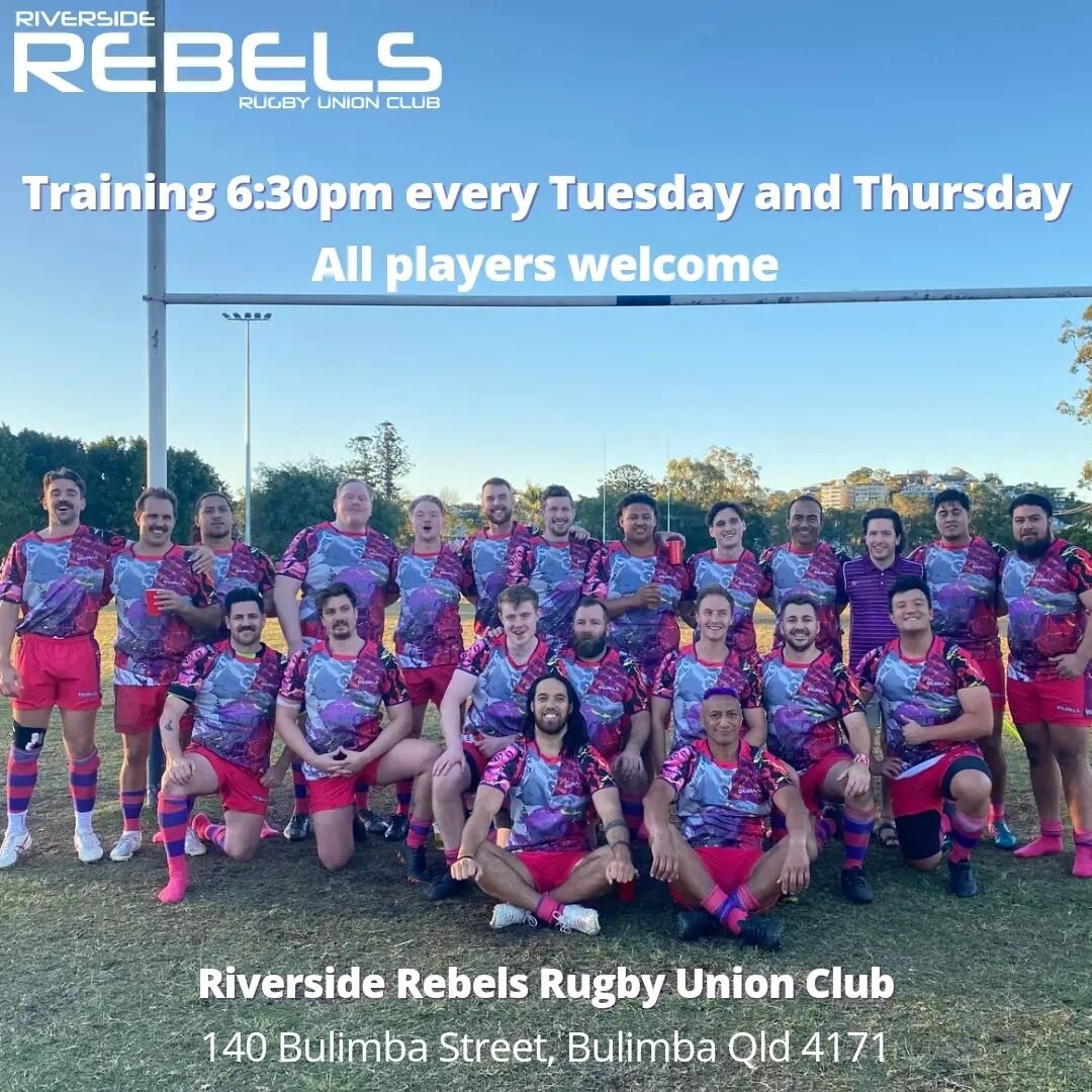 🟣⚫ Join the Riverside Rebels as we build up to the 2024 season! All players new and old welcome 🏉🏉