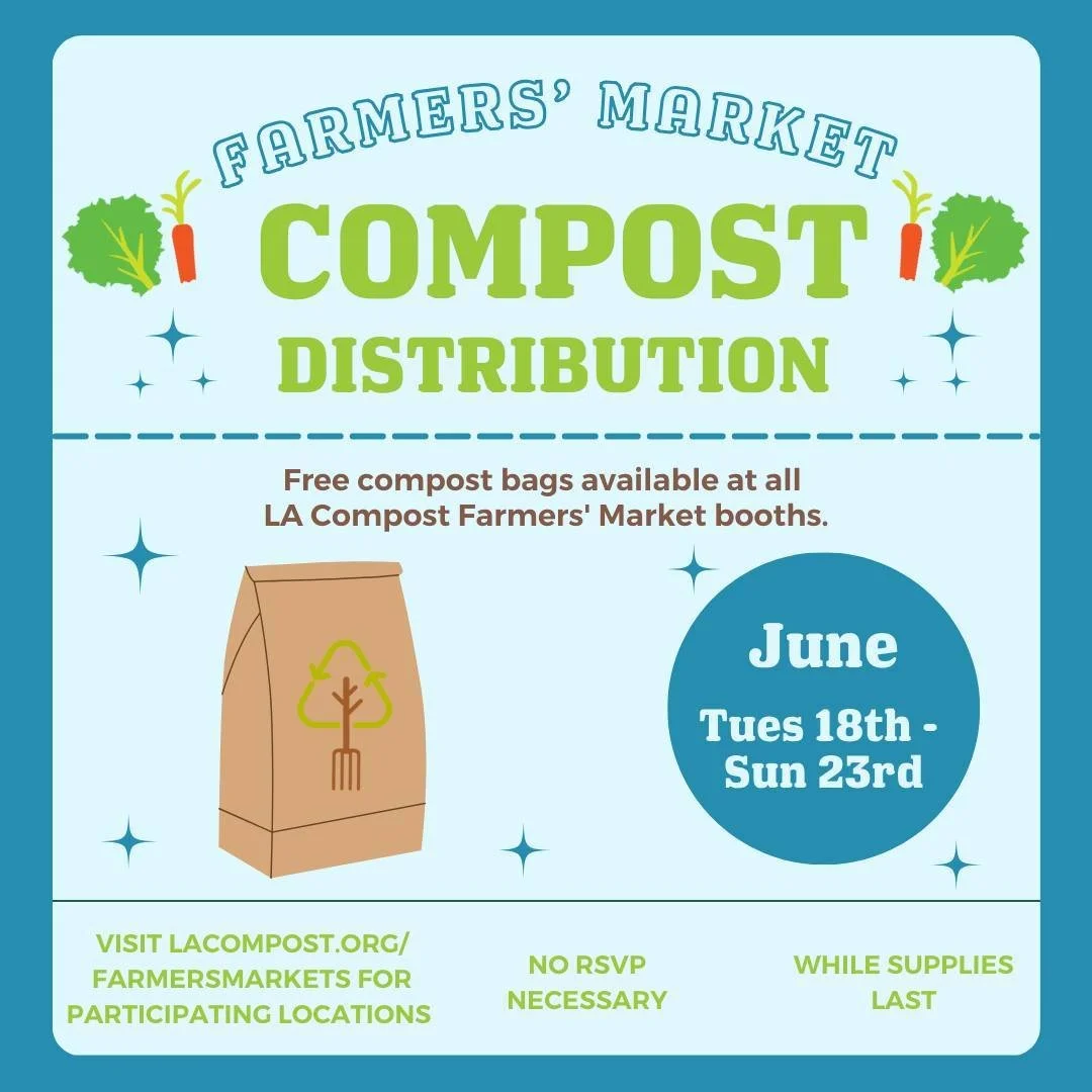 This is your reminder to pick up finished compost at a Farmers' Market drop-off site next week🌱💚⁠
⁠
Created by the community for the community! Grab some for your plants, garden, school, or to give as a gift 🫶🏽⁠
⁠
We're at 14 Farmers' Market Food