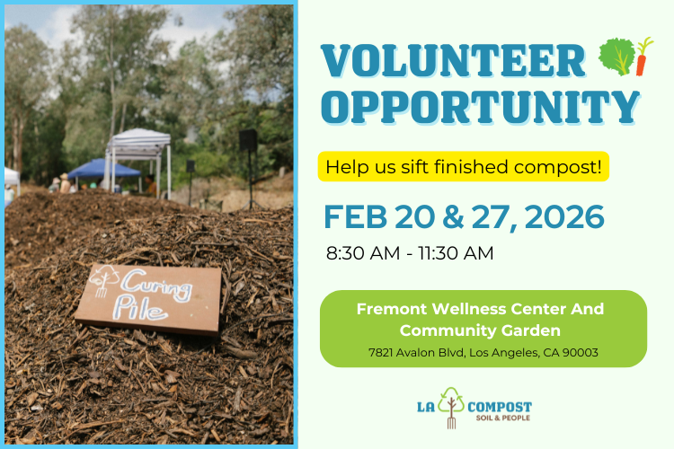 Special Volunteer Opportunity: Help us Sift Compost!