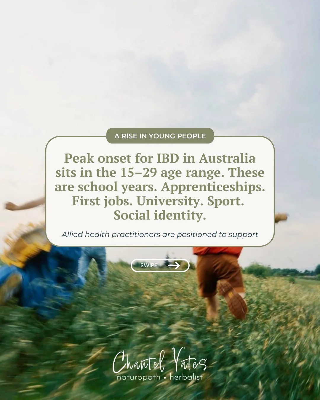 Something that deserves far more attention in clinical practice is the rise of inflammatory bowel disease in adolescents and young adults 😢

Peak onset in Australia sits between the ages of 15&ndash;29, years shaped by school, university, sport, ide