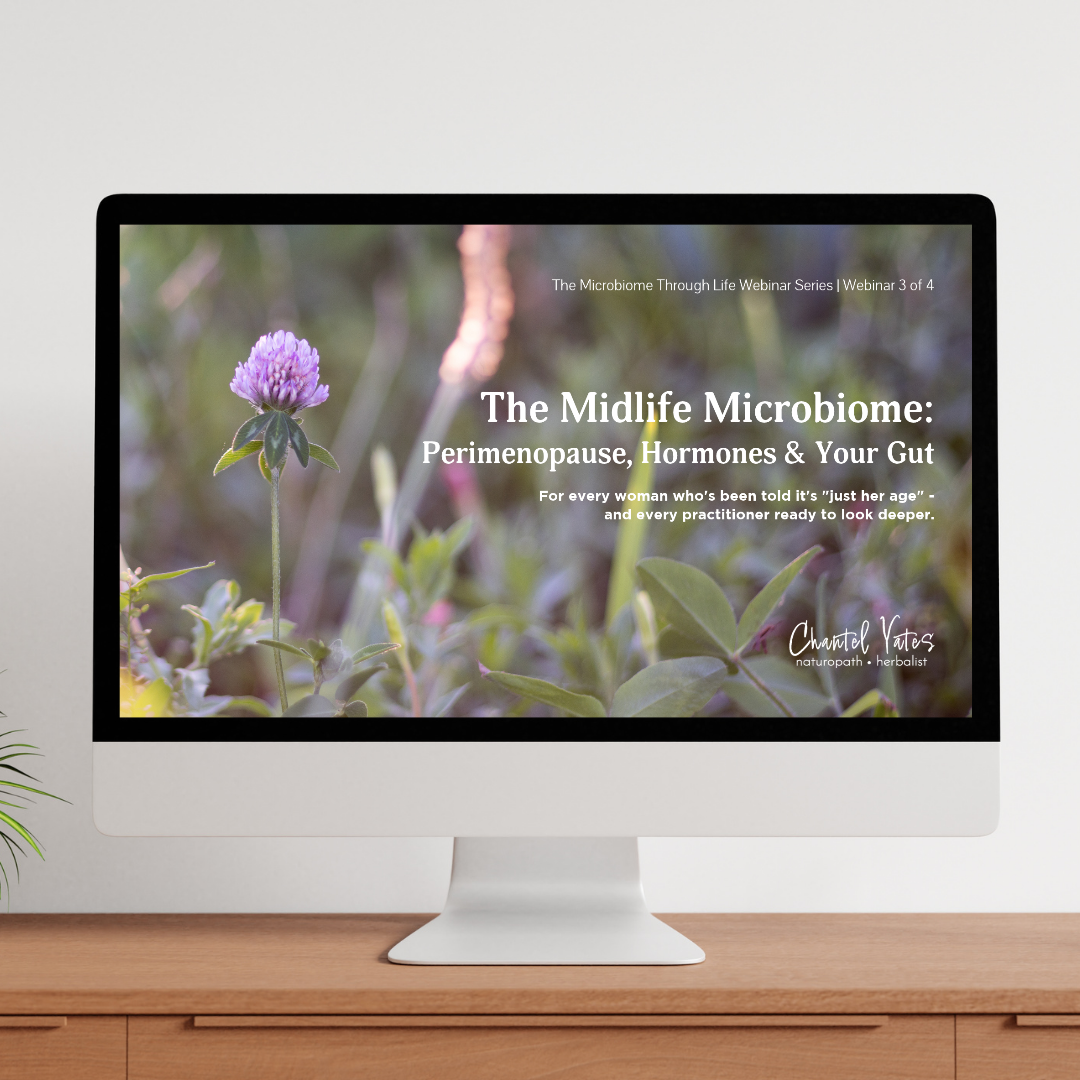 On-Demand Webinar: The Midlife Microbiome: Perimenopause, Hormones & Your Gut with Chantel Yates