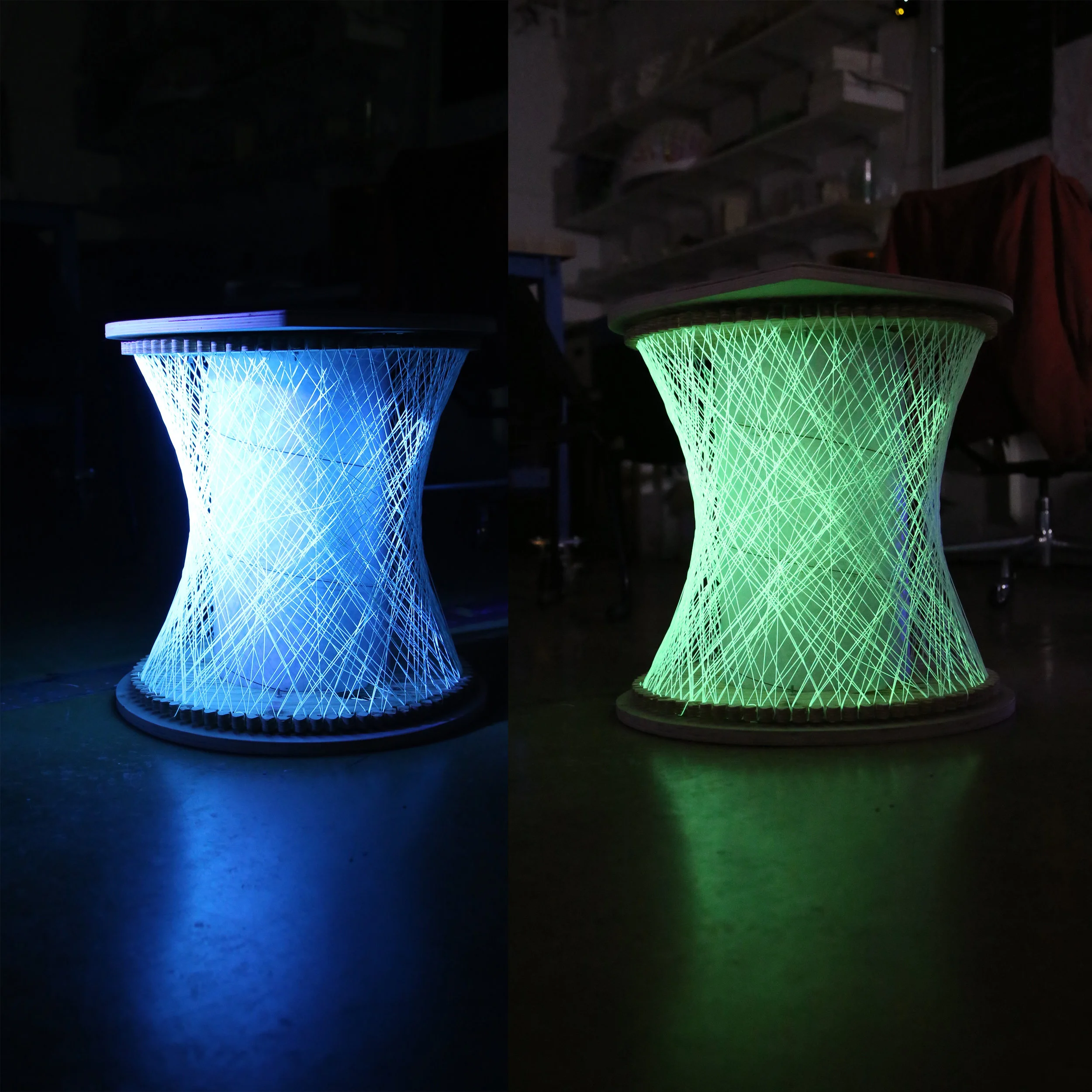  Robotic Weaved Photoluminescent Stool 