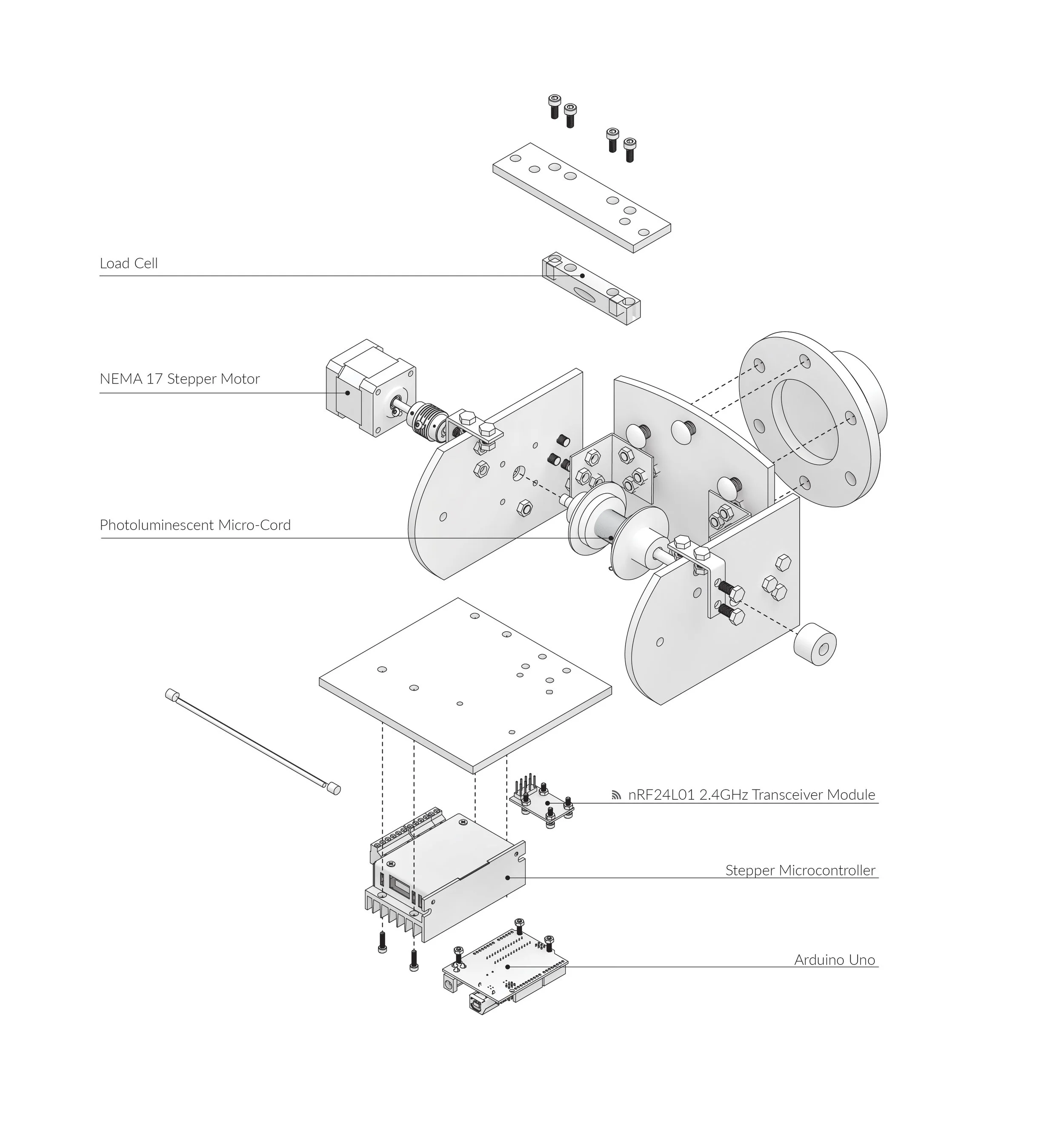  End-effector With Tension Control And Data Tranceiver 