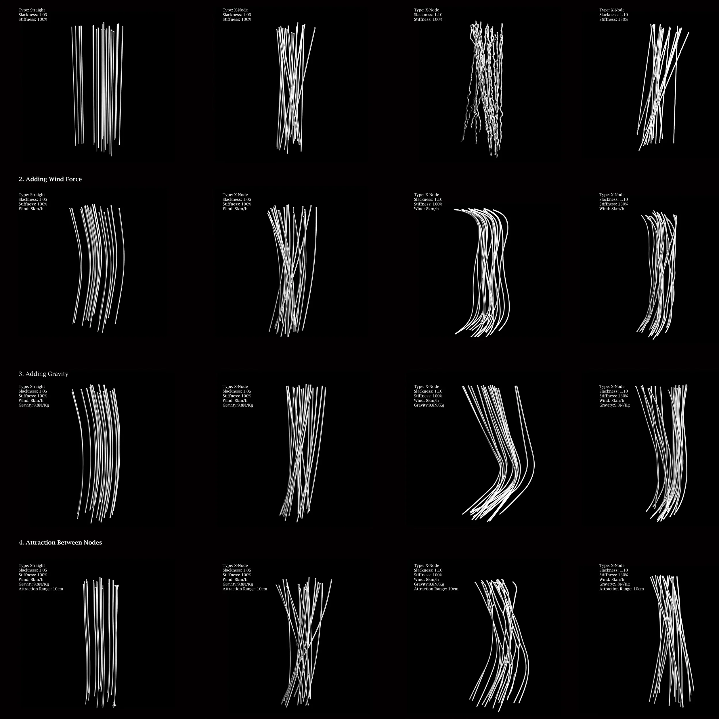 Fiber In Wind Field Simulation