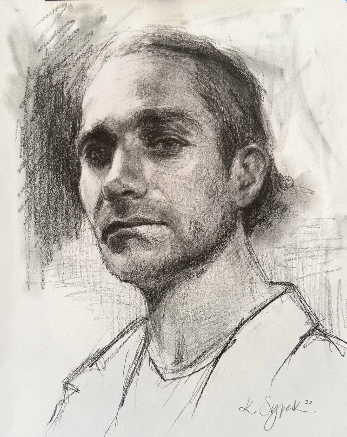 As promised here&rsquo;s the finished version of my most recent drawing (👉🏼along with the block-in from @stephenbaumanartwork &lsquo;s patreon class an the model himself :) ).
.
Really enjoyed this one&hellip;for the first time in a while I feel li