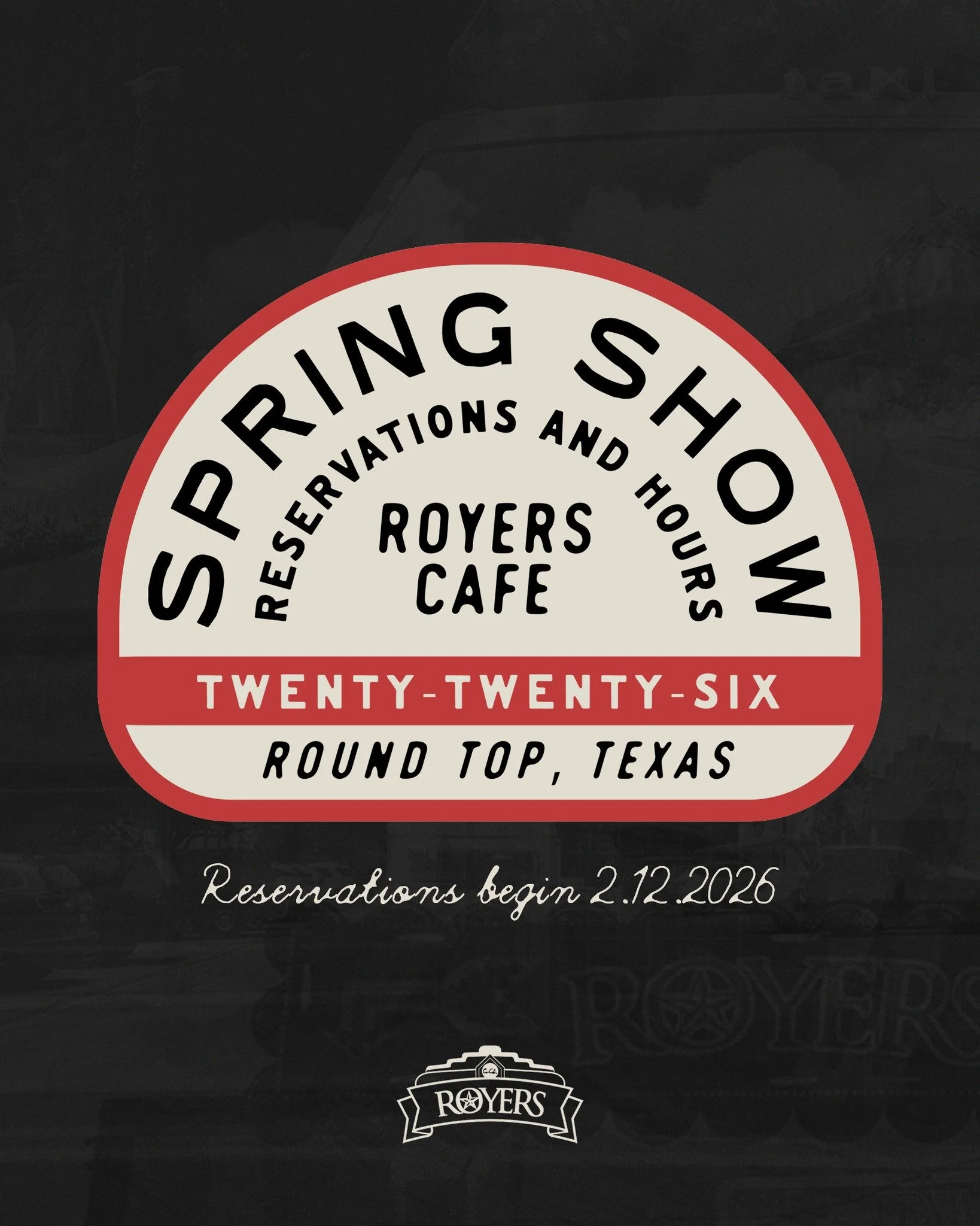 The Antique Show is here! 🎉

If you&rsquo;re headed to Round Top, plan a stop for lunch or dinner. Reservations are highly recommended during the show.

A credit card is required to secure all dinner reservations.
🍽 Lunch is first come, first serve
