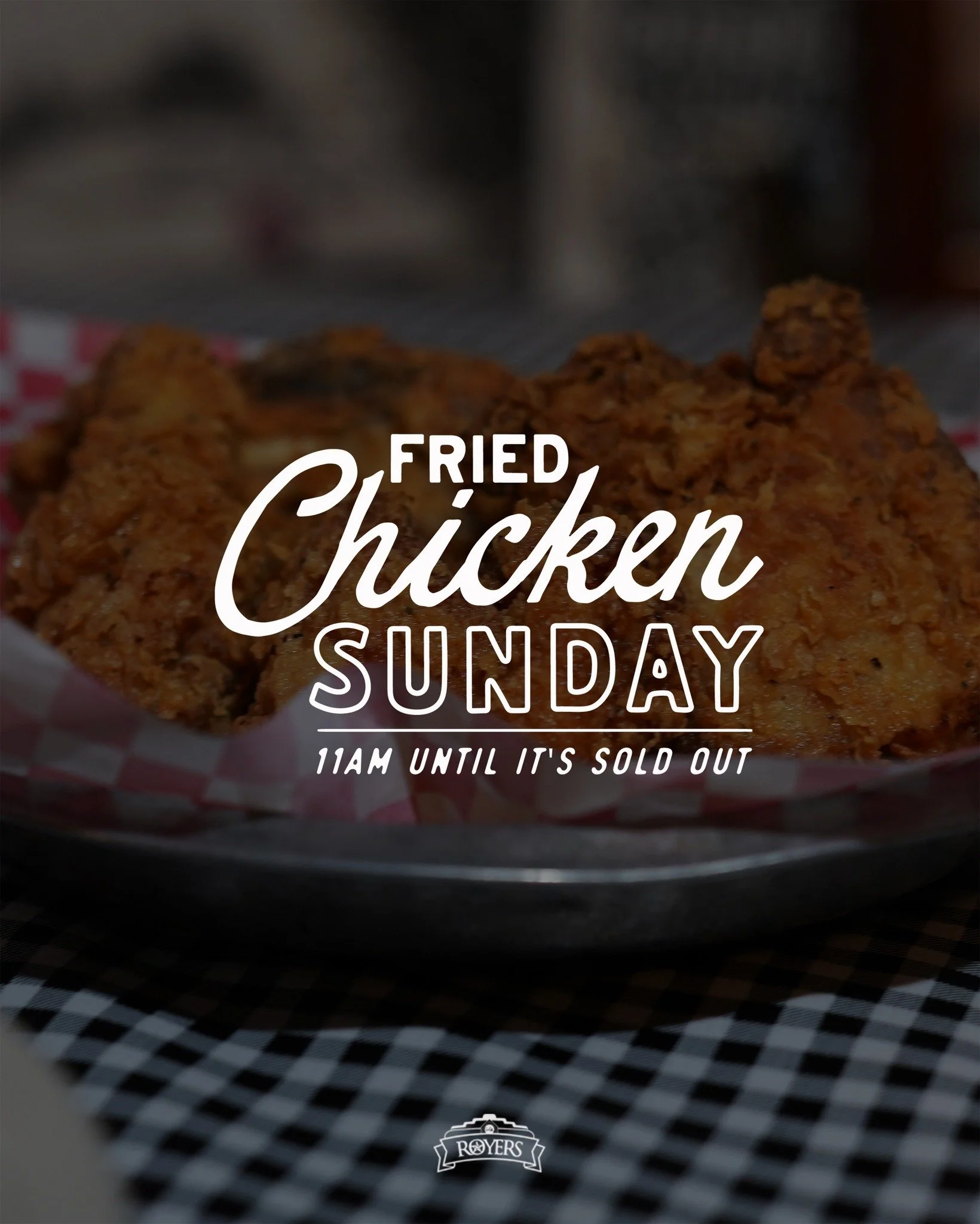🍗 Sundays call for crispy, golden fried chicken!

Stop by for our Sunday Special! It includes four pieces of perfectly fried chicken served with creamed corn and mashed potatoes. Comfort food at its best.

⏰ Available from 11am to 2pm&hellip; or unt
