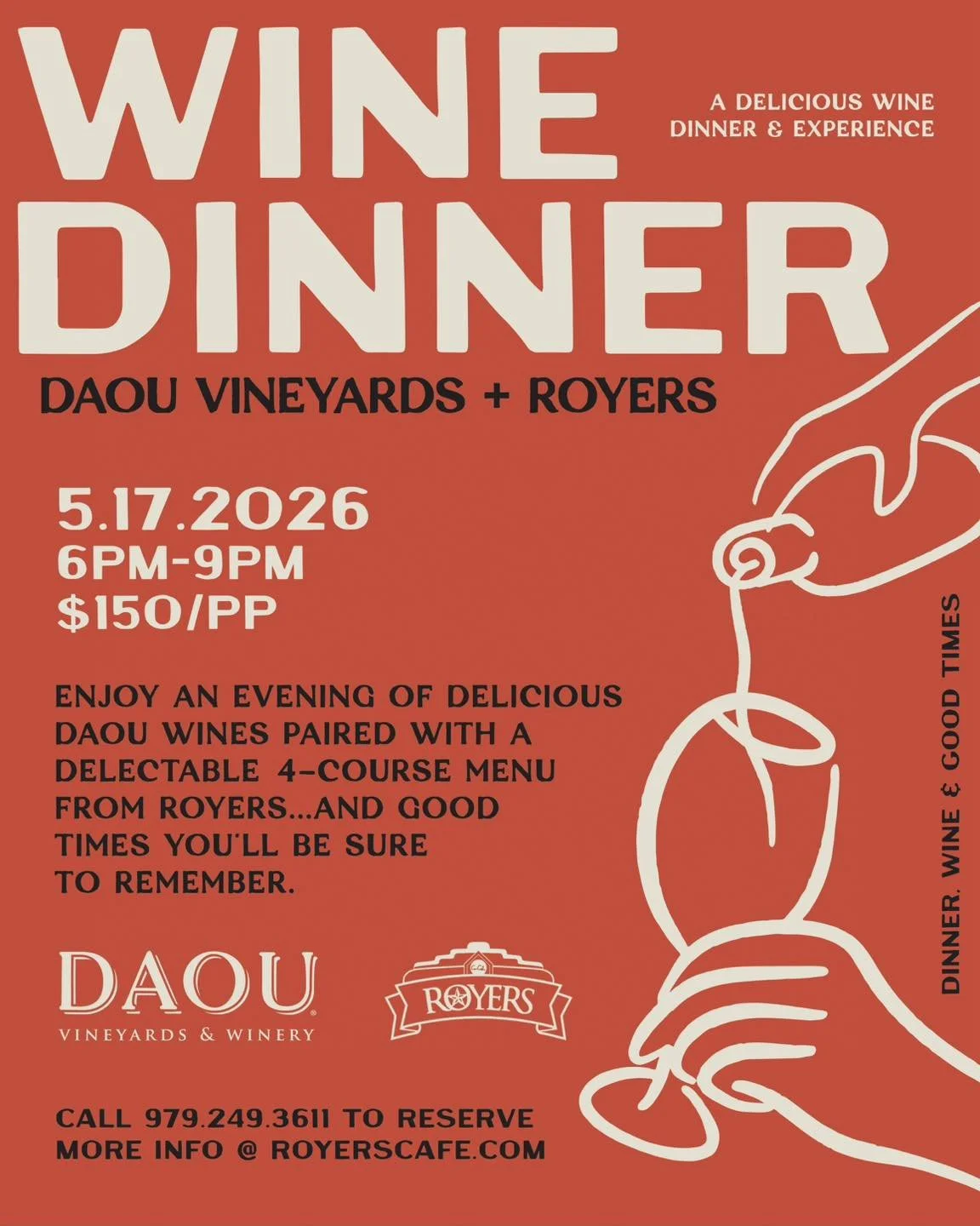 🍷 Join us for an unforgettable evening at our Daou Wine Dinner on May 17th from 6&ndash;9 PM.

Enjoy a thoughtfully curated four-course menu, each dish perfectly paired with exceptional wines from Daou Vineyards.

✨ Course 1
French Onion Brie wrappe
