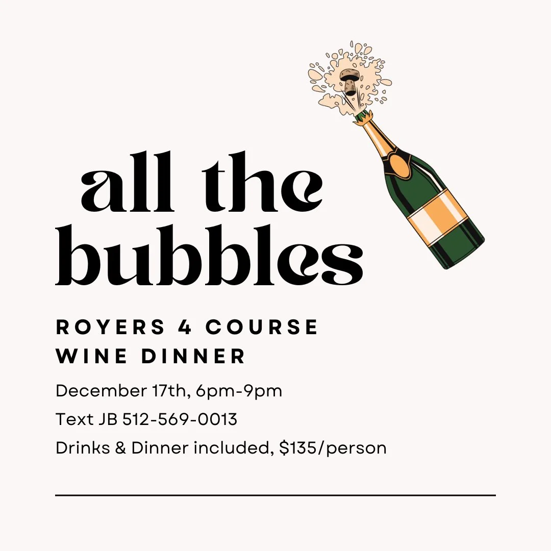 All The Bubbles Wine Dinner