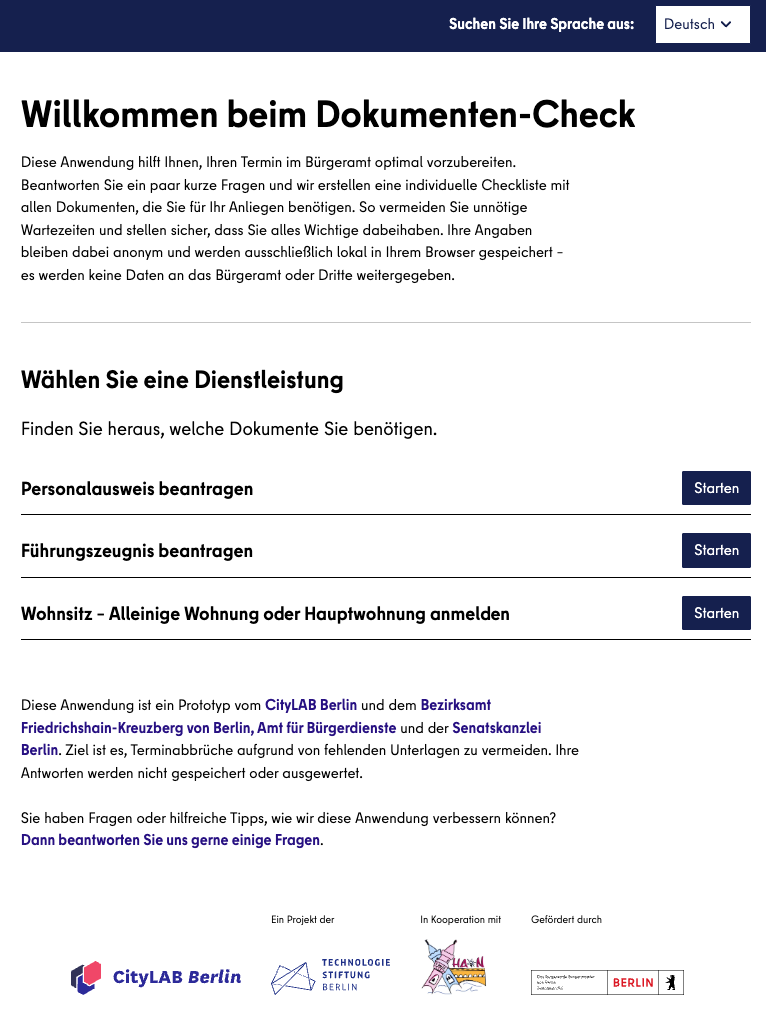 Dokumenten-Check – Einfach vorbereitet ins Bürgeramt