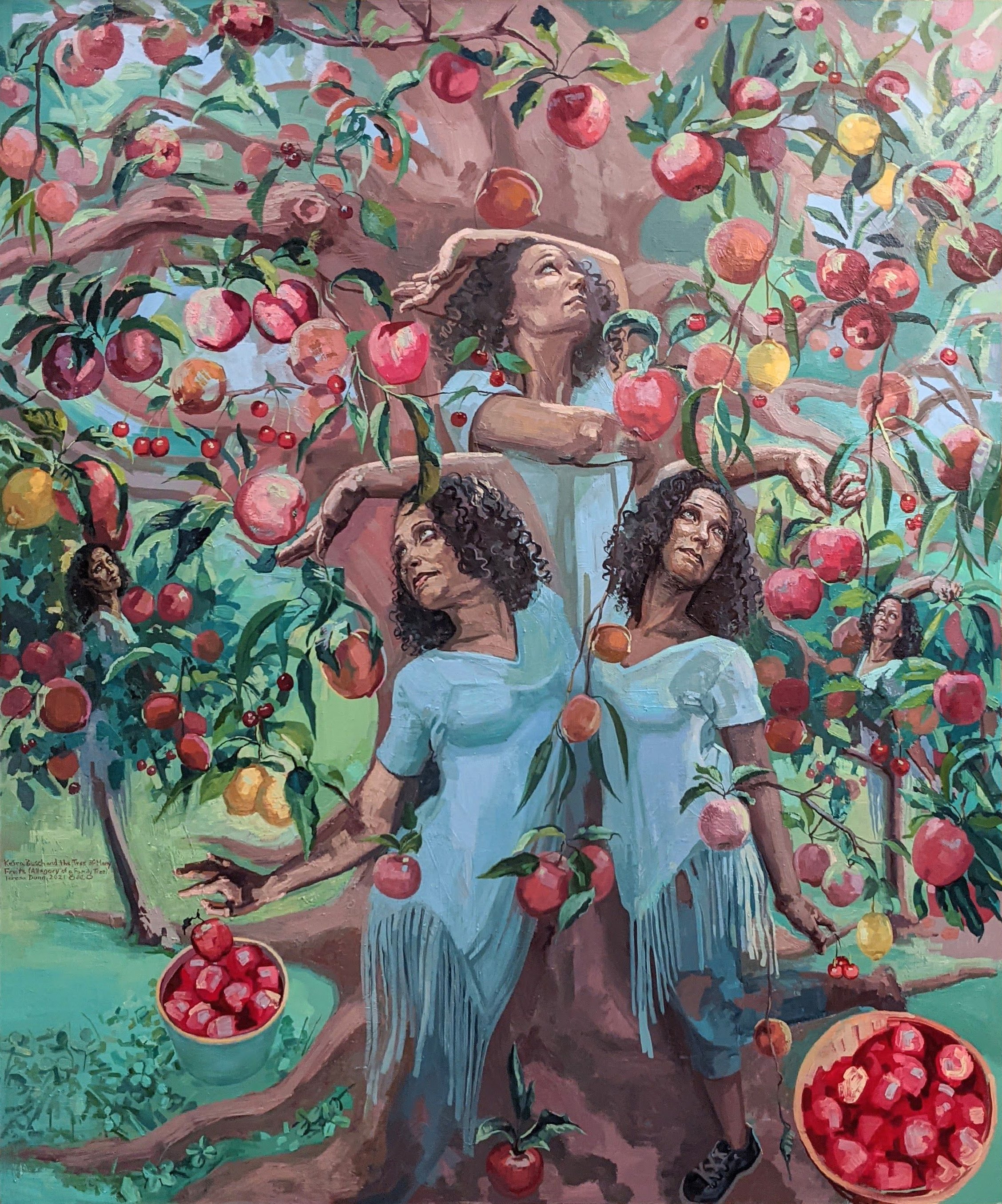 00Teresa Dunn_Keira Busch and the Tree of Many Fruits_2021_Oil on Linen_72x60 inches.jpg