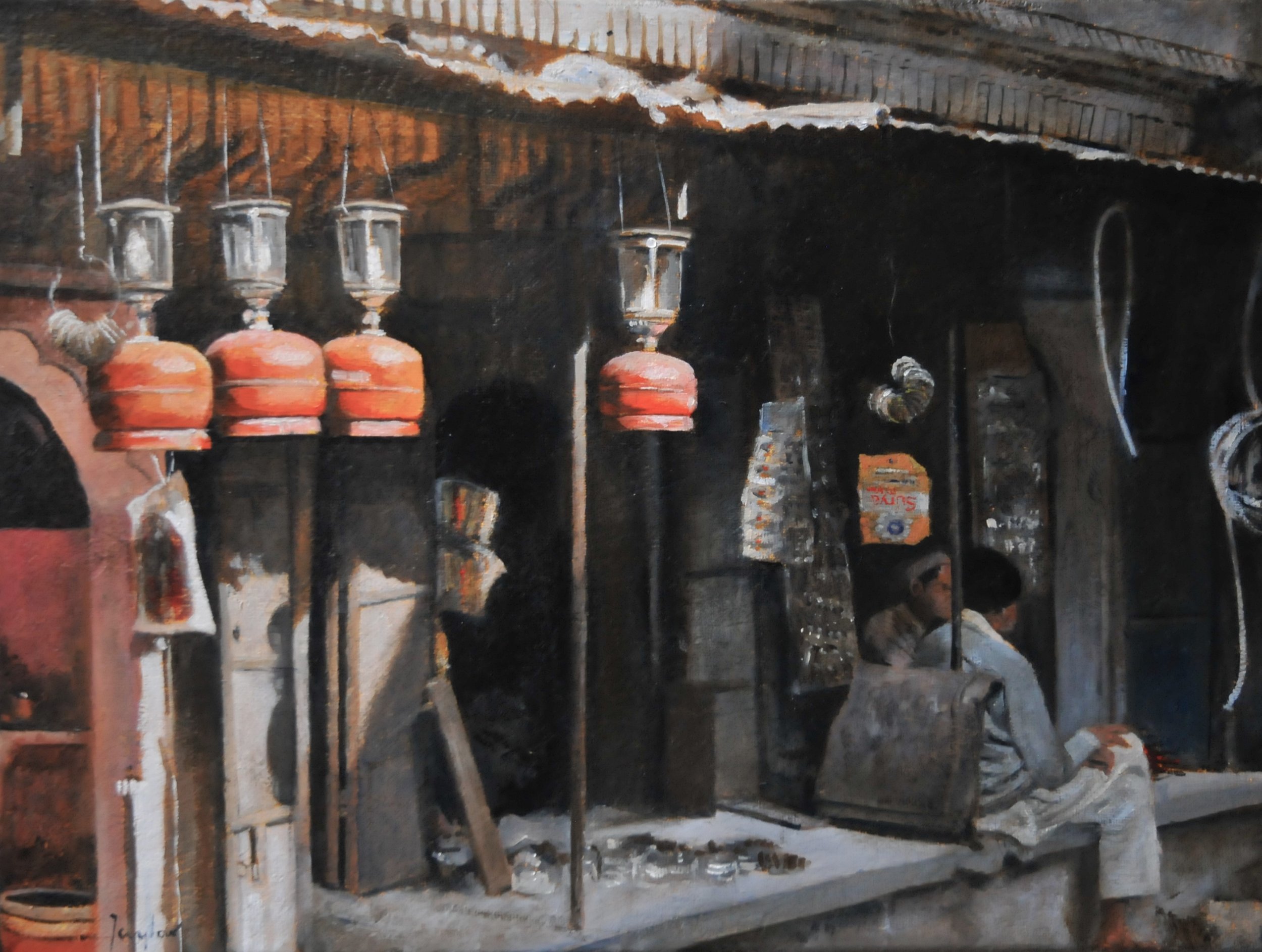 Hardware Shop  Jodhpur  Oil on canvas  40 x 30cms  Will Taylor.JPG