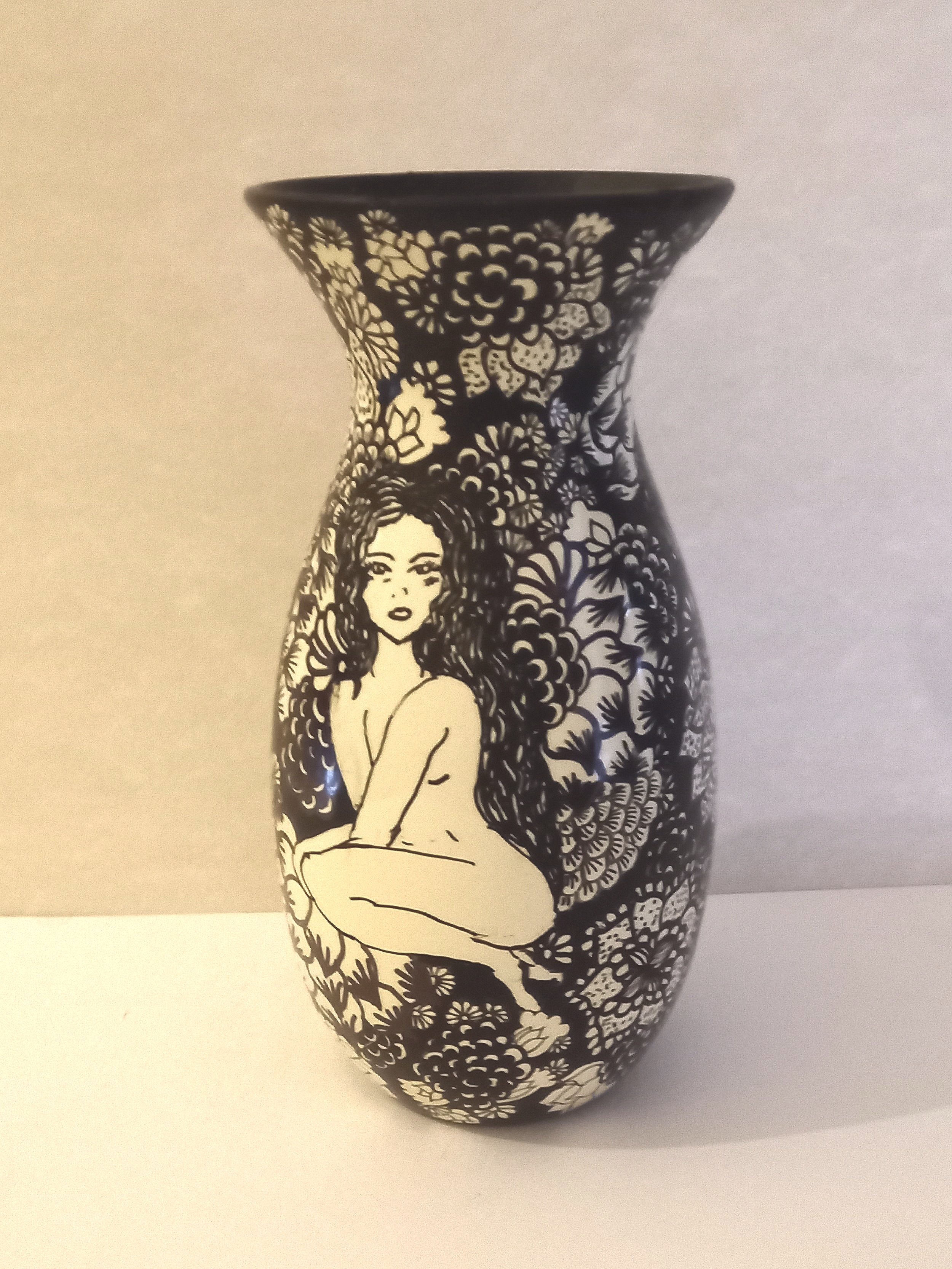 Daphne+III+Vase+%28Pen+on+Ceramic%29+26cm+height+by+12.5cm.jpg