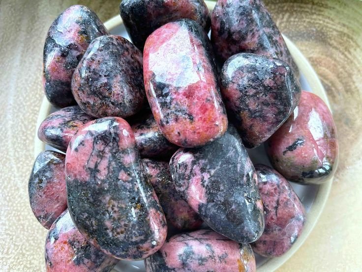 Rhodonite Crystal Tumbled Stones, Compassion & Wellbeing.jpg