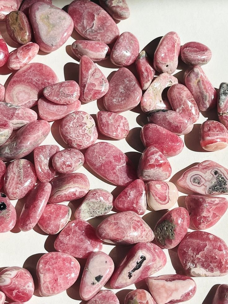 Rhodochrosite Tumbled Stone, Jumbo Argentina Banded Rhodochrosite Crystal, Rhodochrosite from Argentina, Pink Rhodochrosite (1).jpg