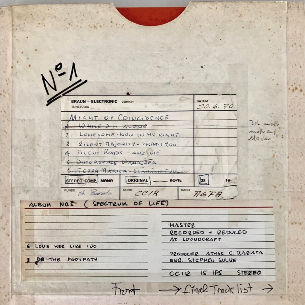 Might of Coincidence Spectrum of Life Original Tape