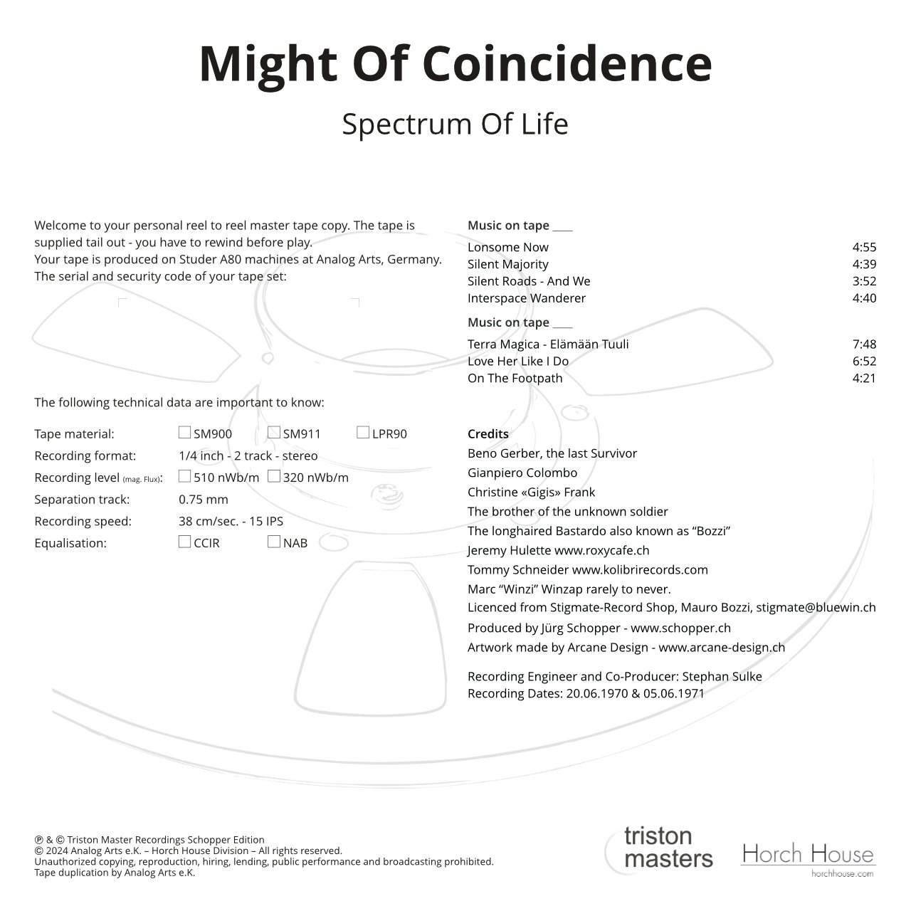 Might of Coincidence Spectrum of Life Credits