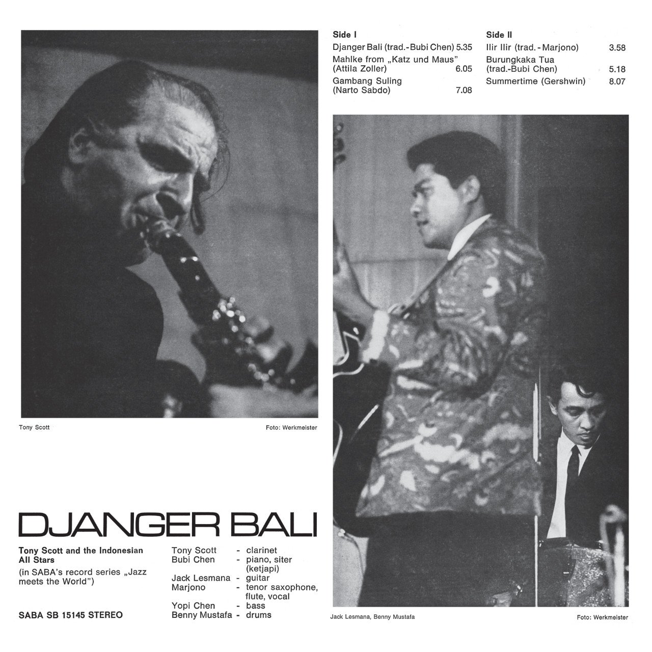 Tony Scott Djanger Bali Cover Inside