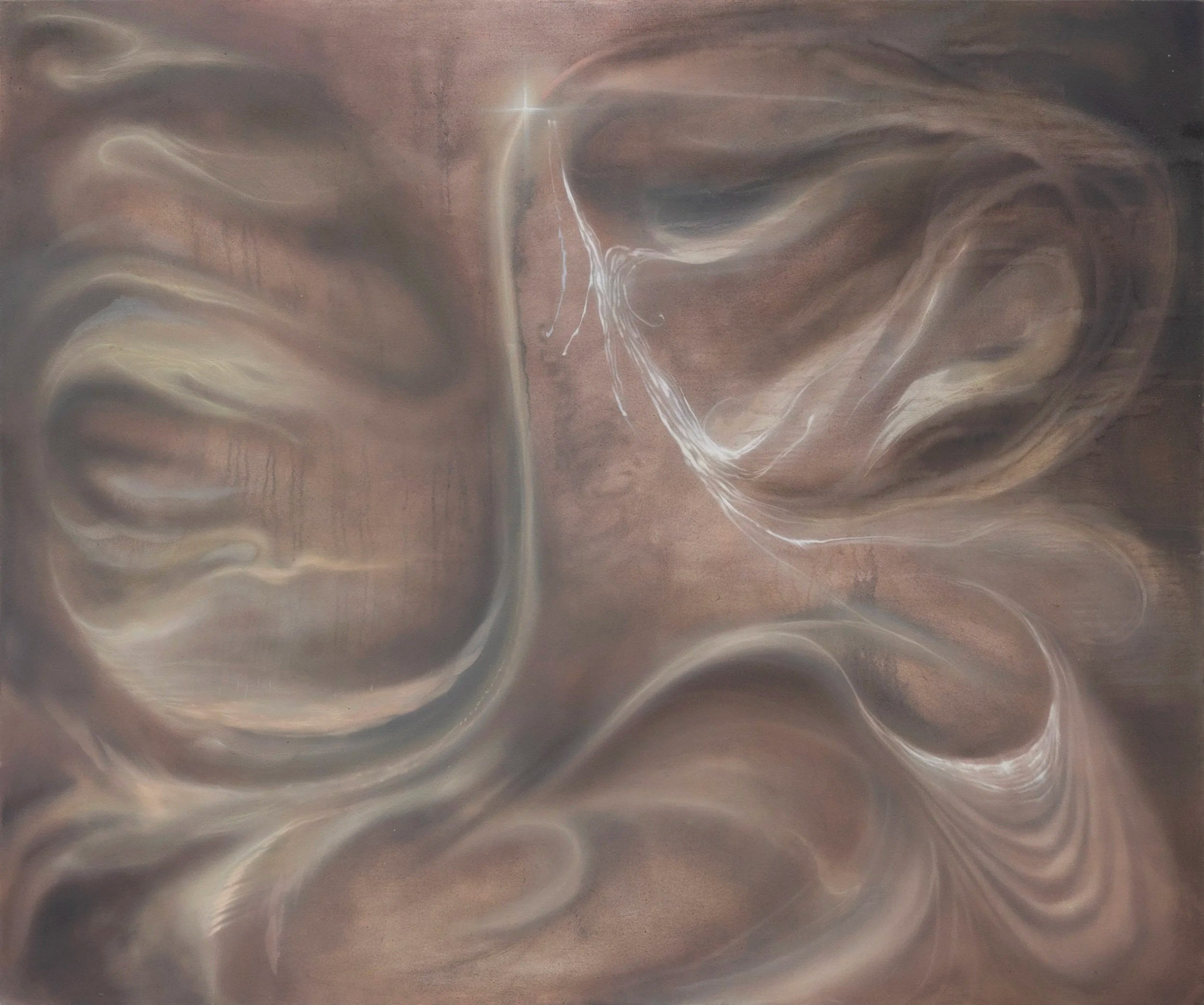 Gazing Through Foliage, 2025. Oil on cotton canvas — 120 x 160 cm