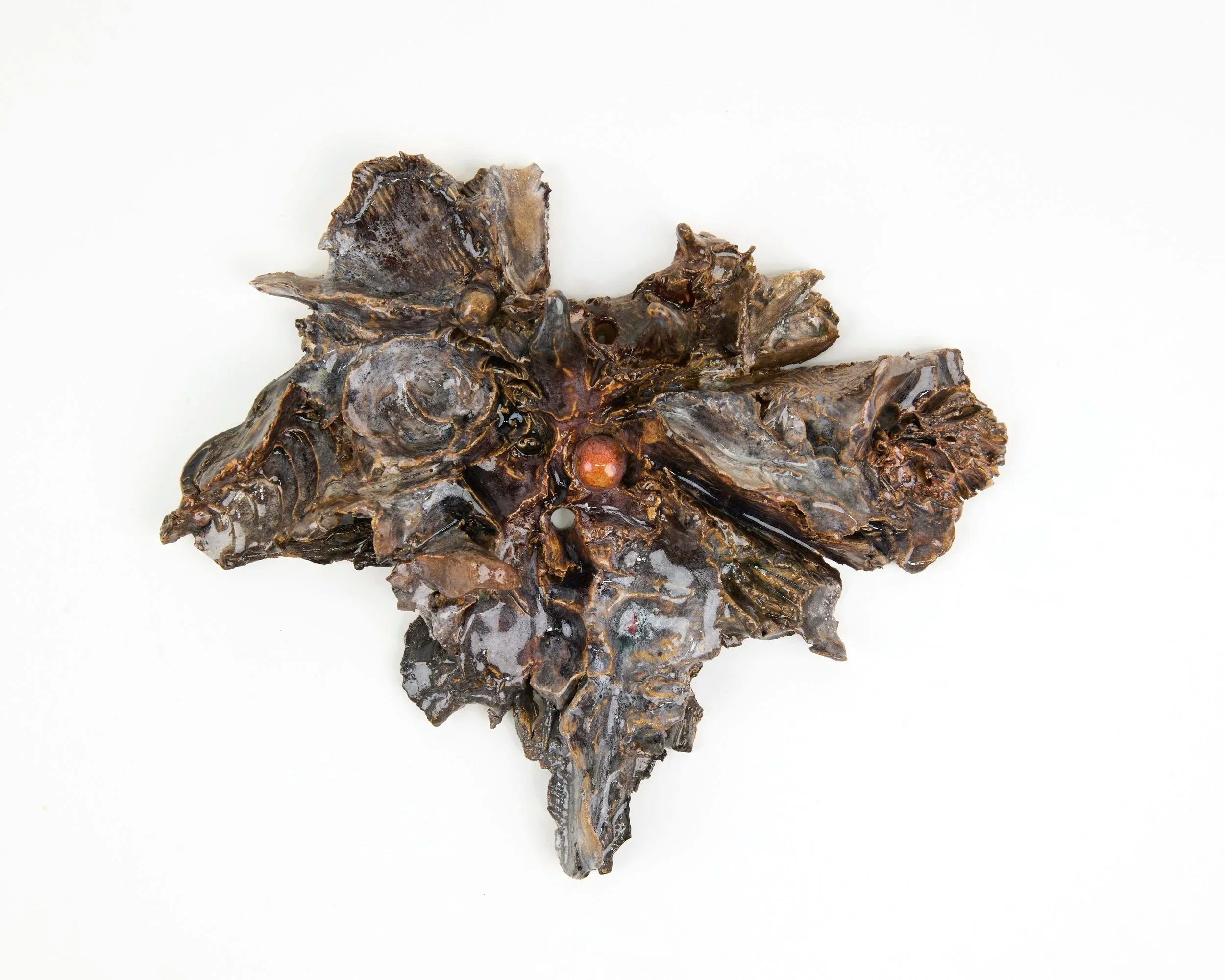 Terrain ||, 2025. Glazed earthenware — 3.5 x 18 x 15 cm