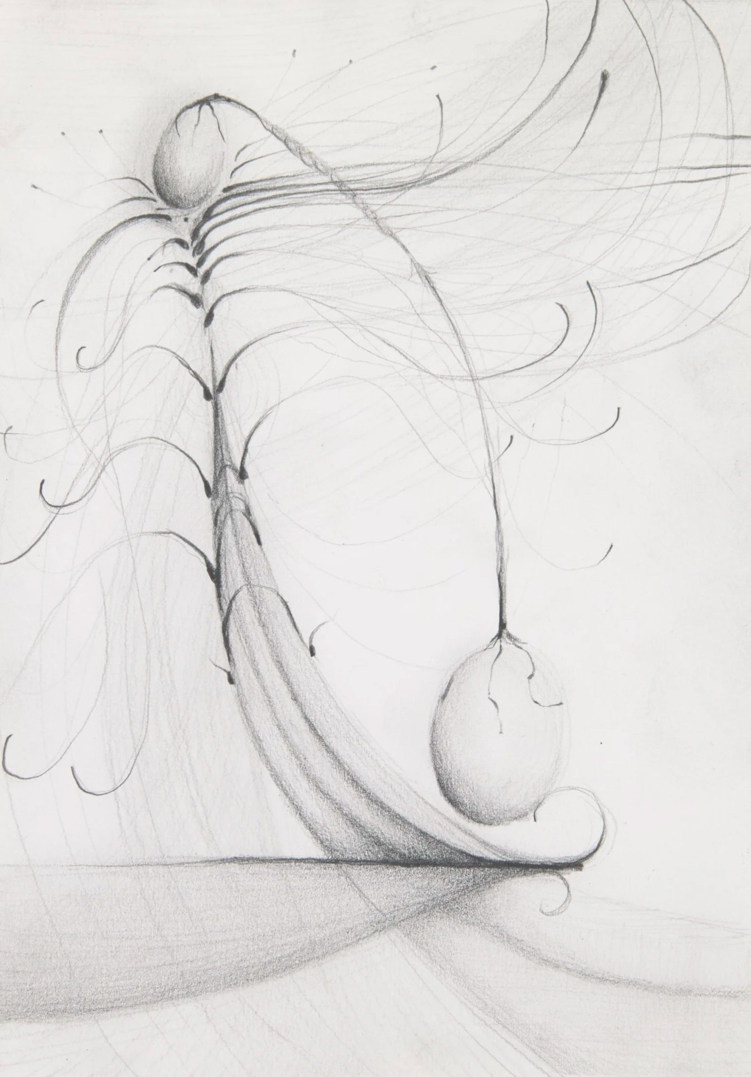 Feeding, 2026. Pencil on paper — 21 x 14.8 cm