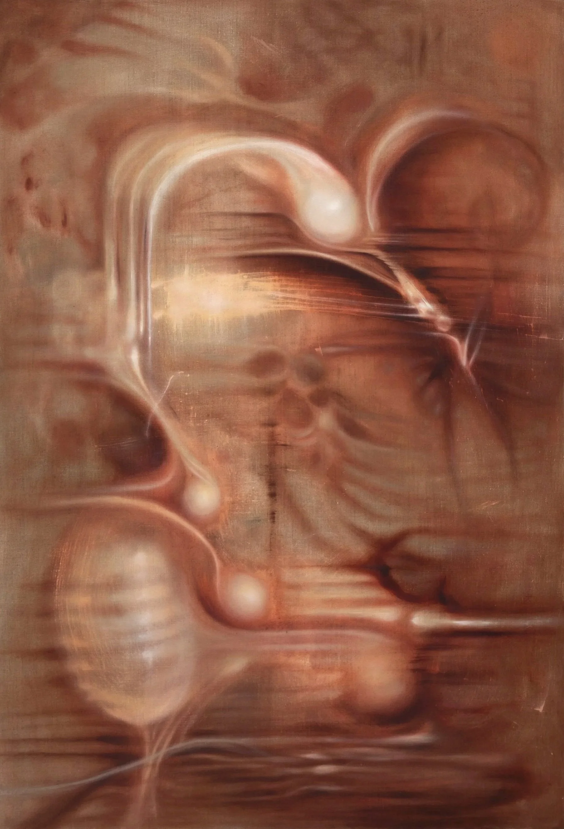 Luteal, Lucid, 2026. Oil on linen — 190 x 130 cm