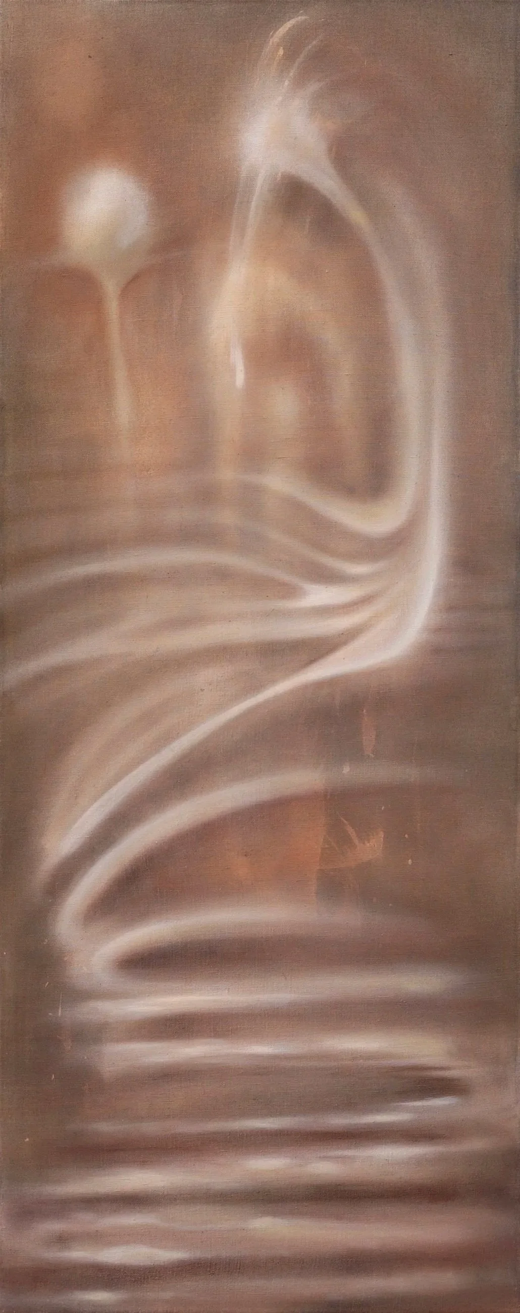 Evolution, 2026. Oil on linen — 100 x 40 cm