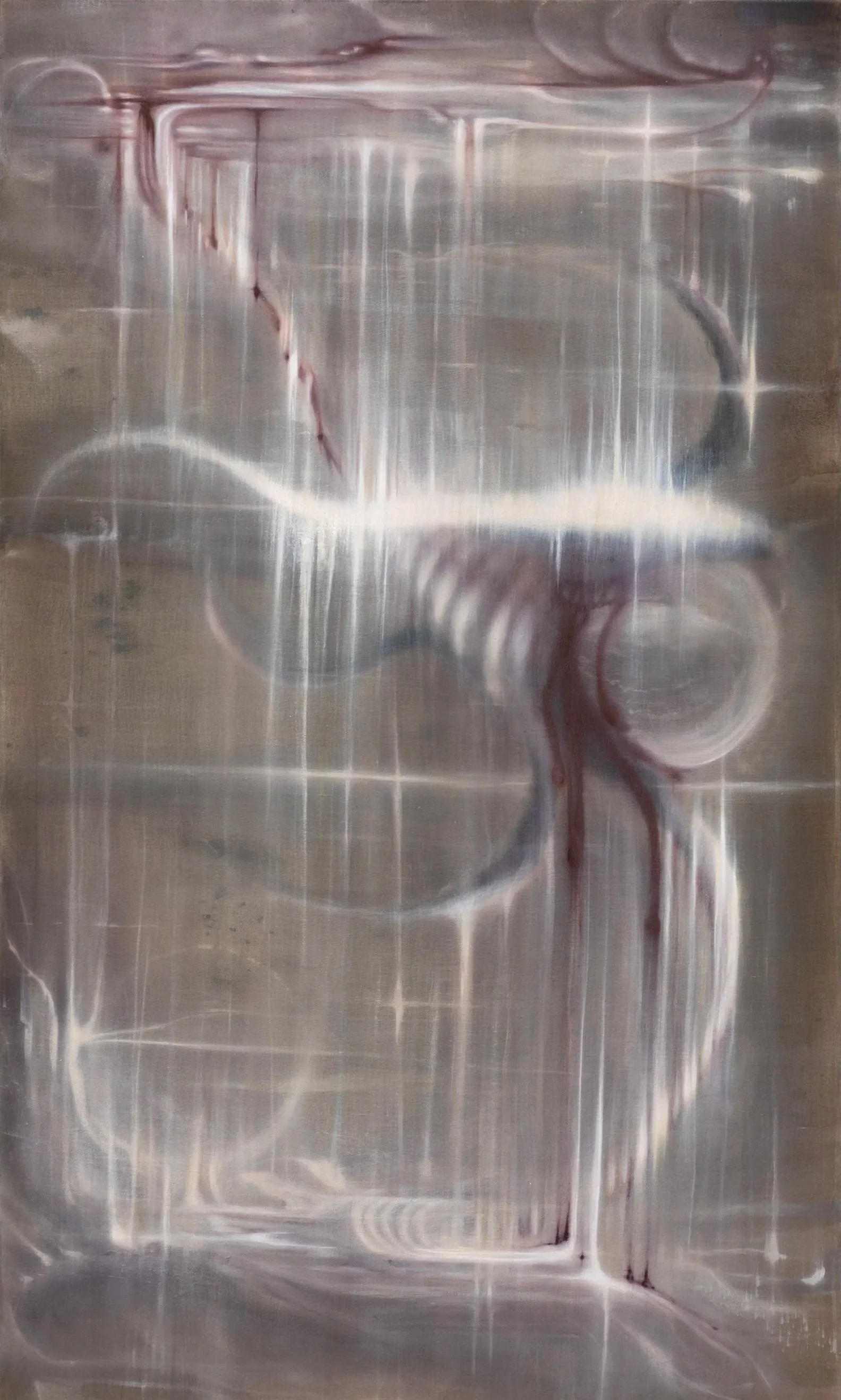 Embryonic, 2026. Oil on linen — 150 x 90 cm