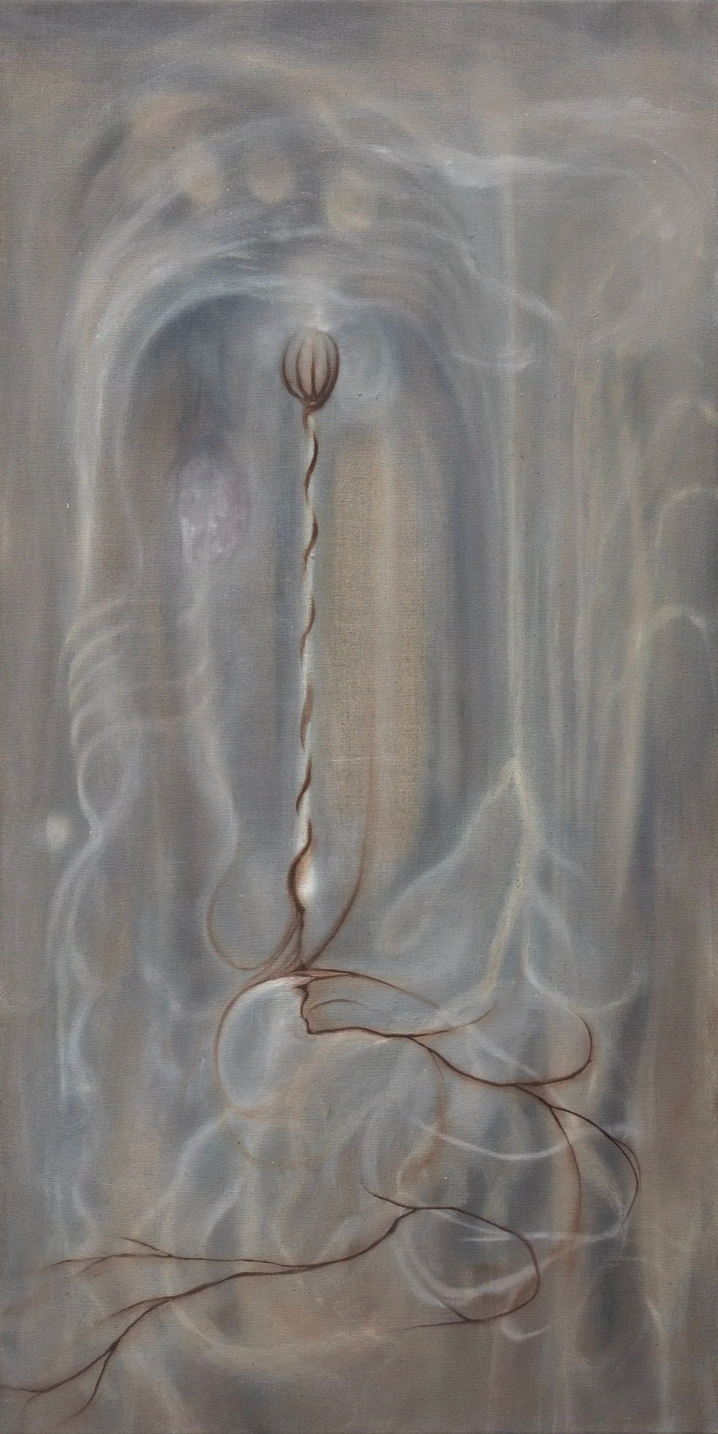 Hatch, 2026. Oil on linen — 100 x 50 cm