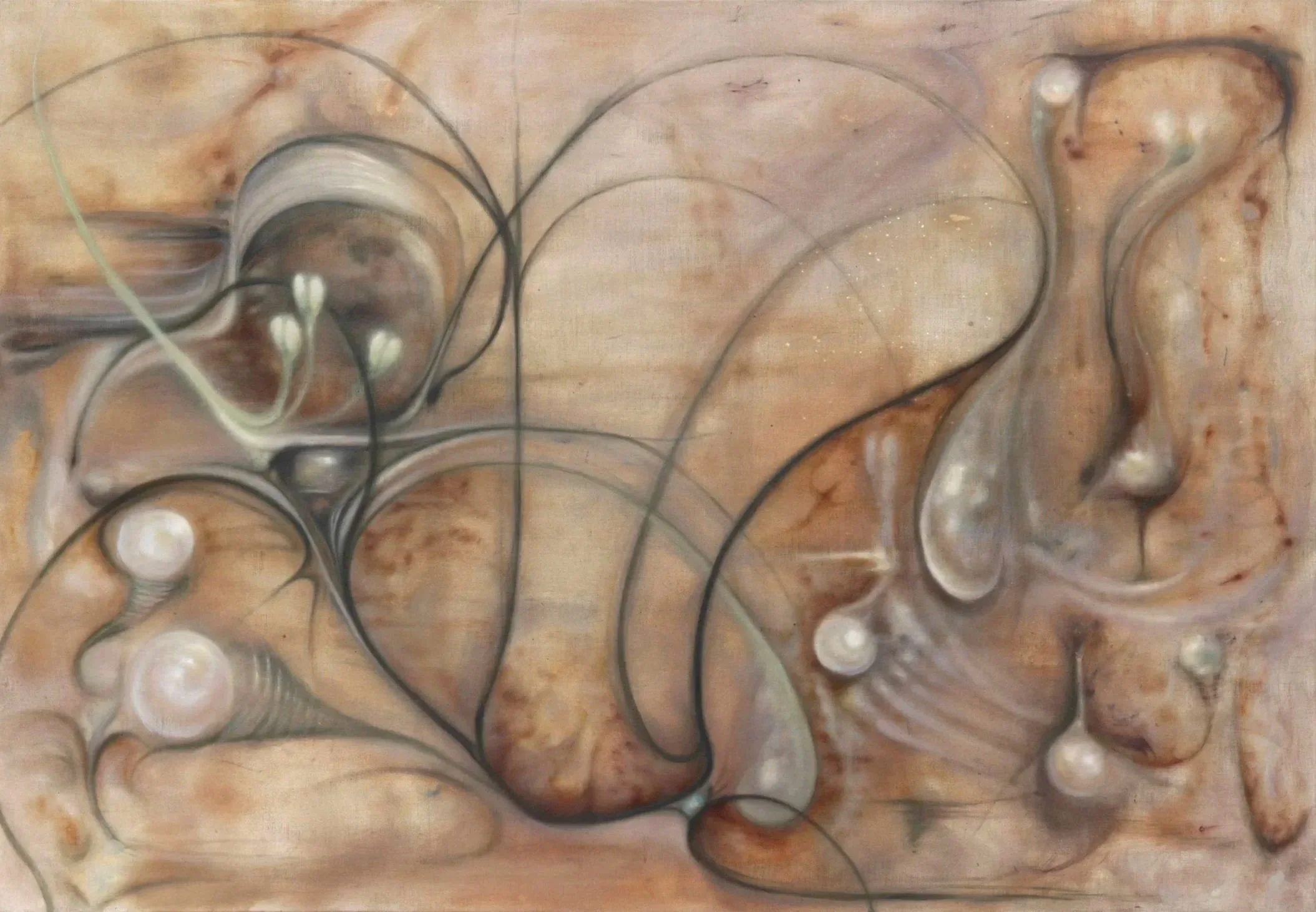 Airborne Ember, 2026. Oil on linen — 130 x 190 cm