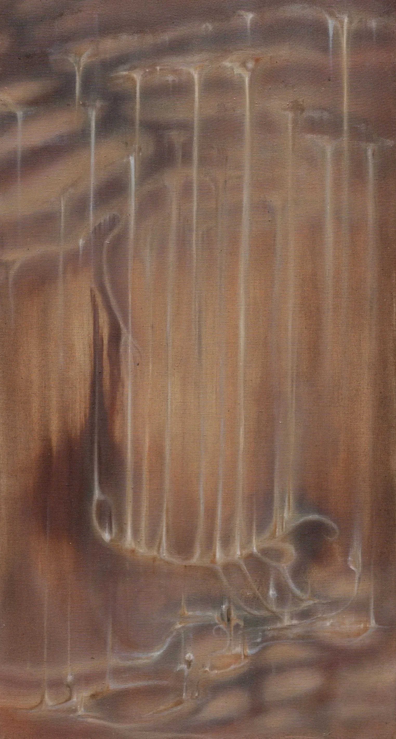 Perilous Trance, 2026.  Oil on linen — 75 x 40 cm